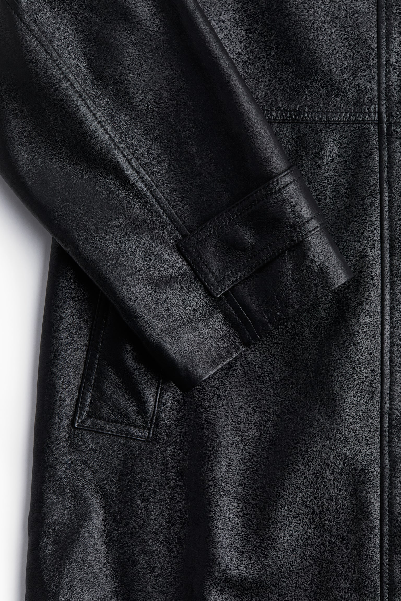 Leather coat - Black - 7