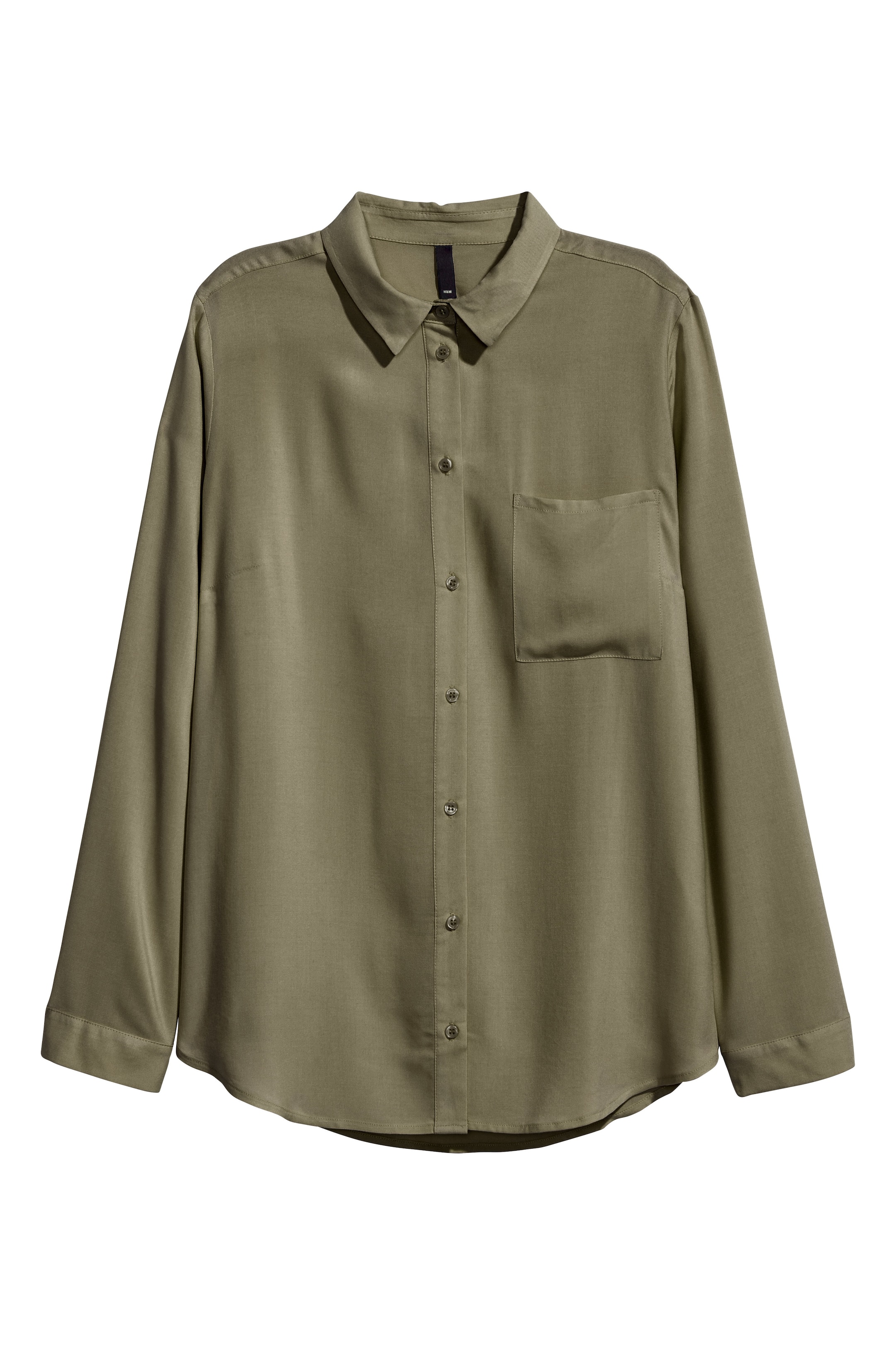 View larger image: Viscose shirt - Khaki green - Ladies | H&M GB 1