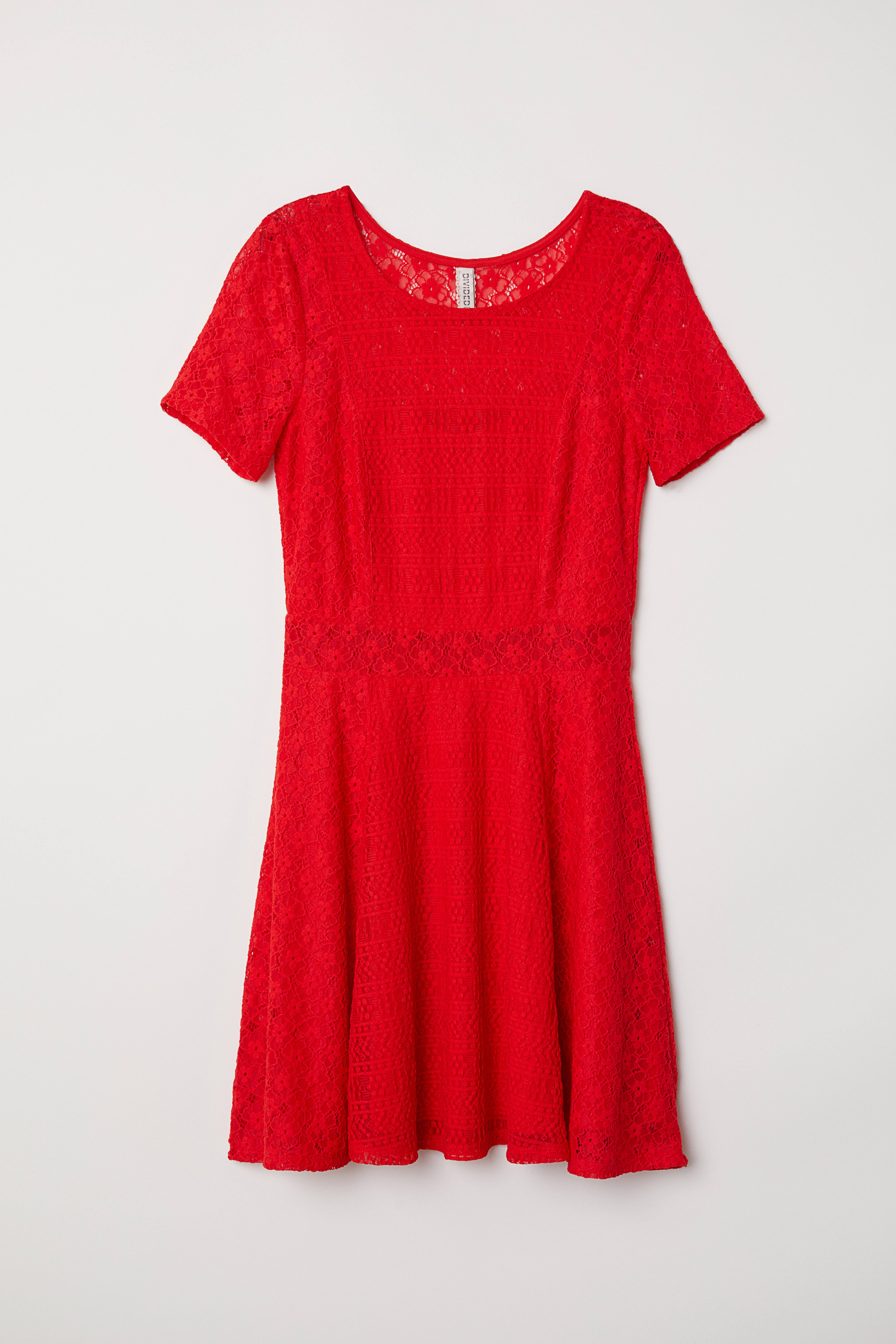 Fashion h&m red skater dress