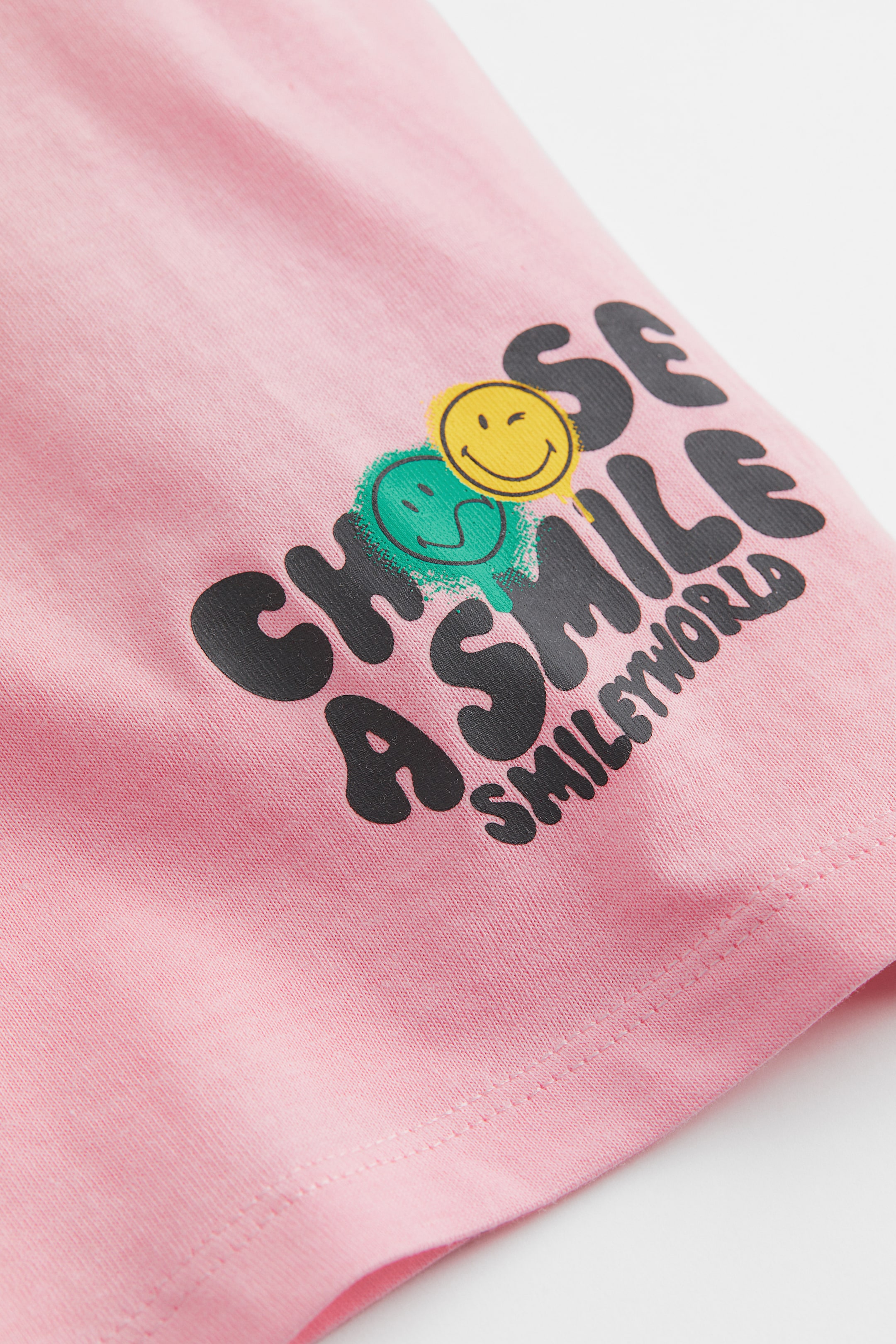 View larger image: Printed T-shirt - Light pink/SmileyWorld - Kids | H&M US 2