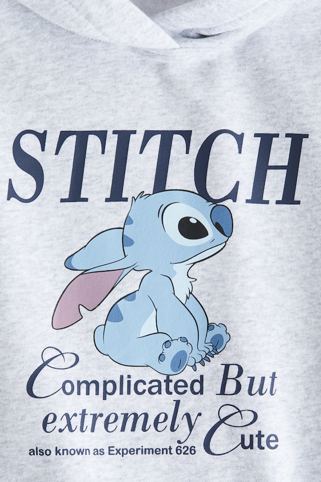 Hoodie with Motif-Gray melange/Lilo & Stitch - 3