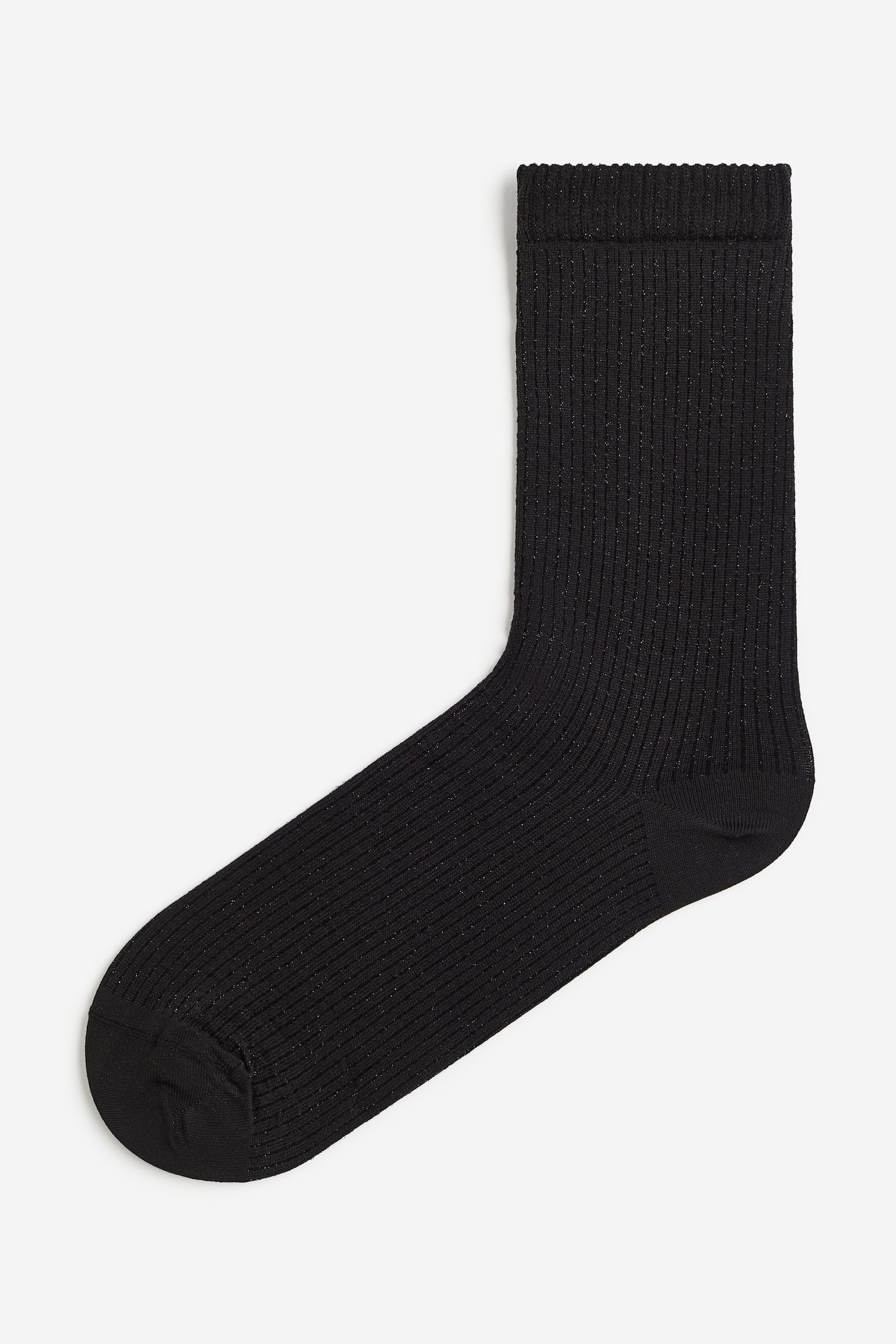 Rib-knit socks - Black - 1