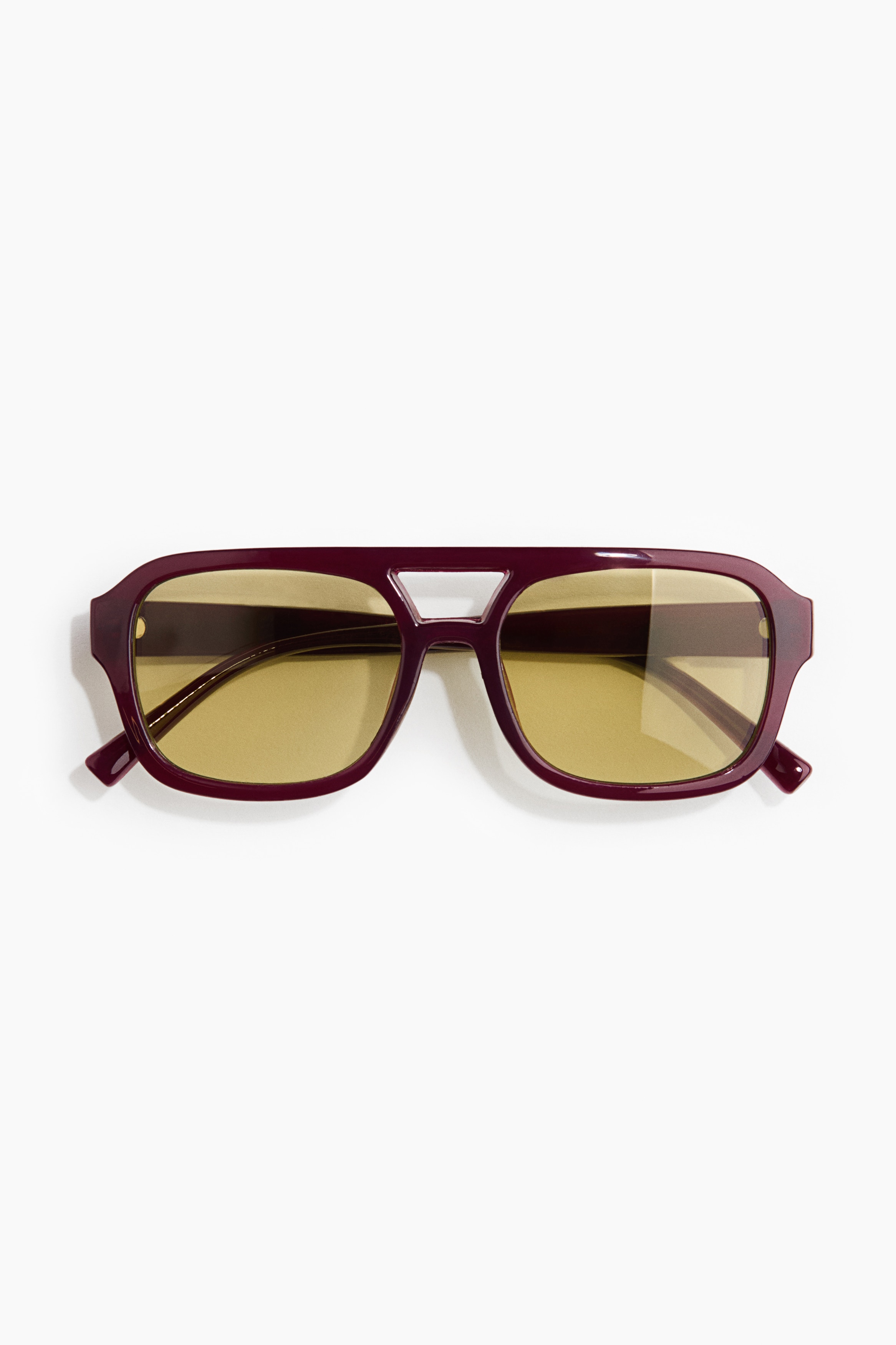 Aviator-style sunglasses - Burgundy