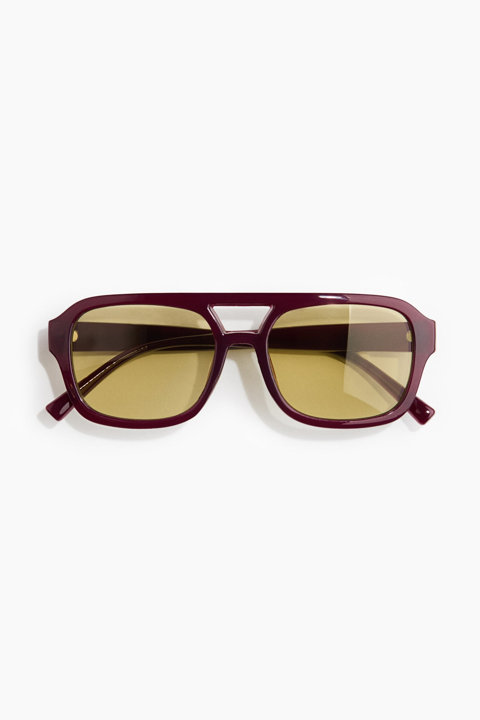 Aviator-style sunglasses - Burgundy - 2