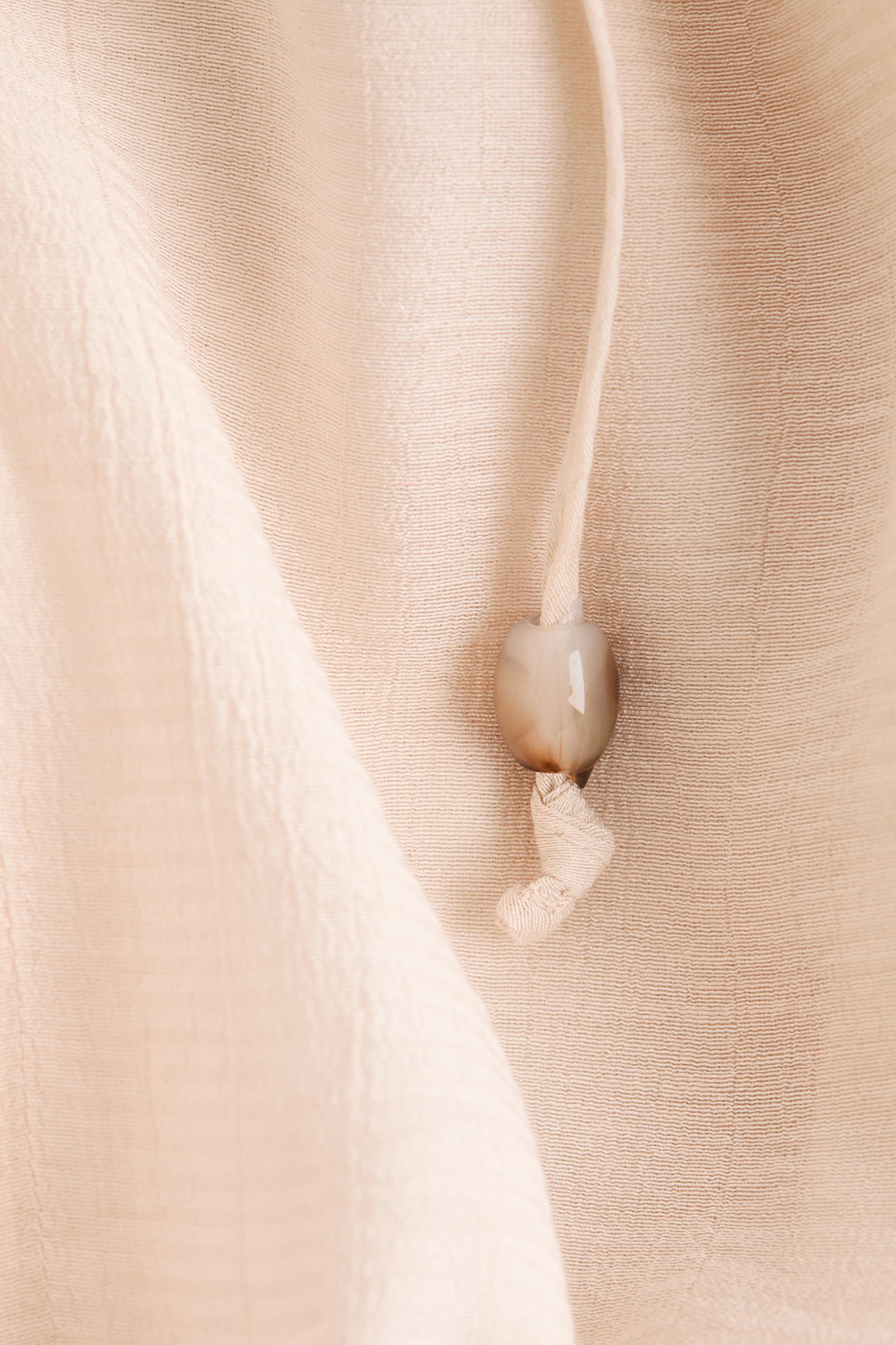 Oversized crêpe blouse - Pale orange - 3