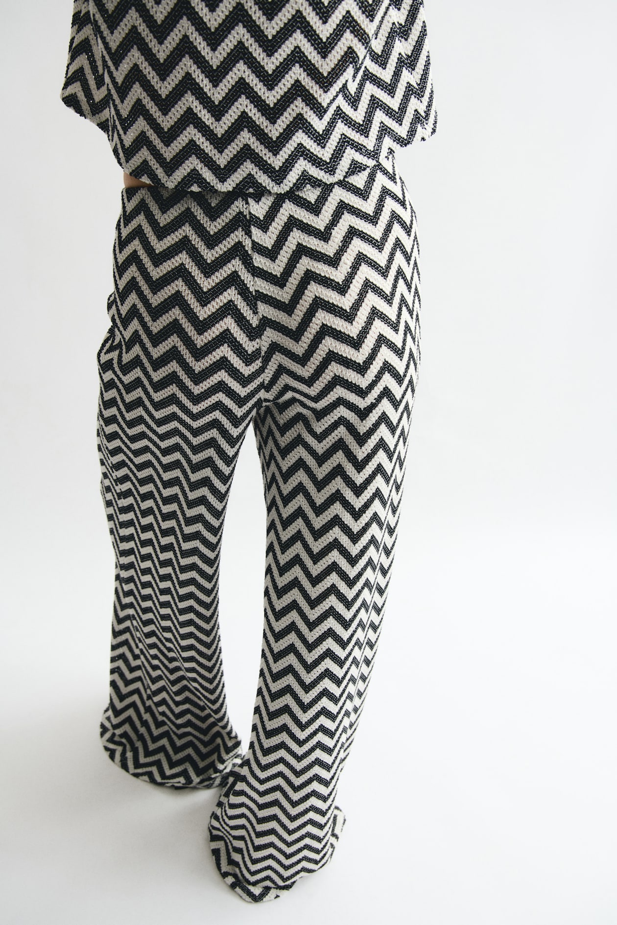 Wide-Leg Jacquard-Knit Pants - image 4