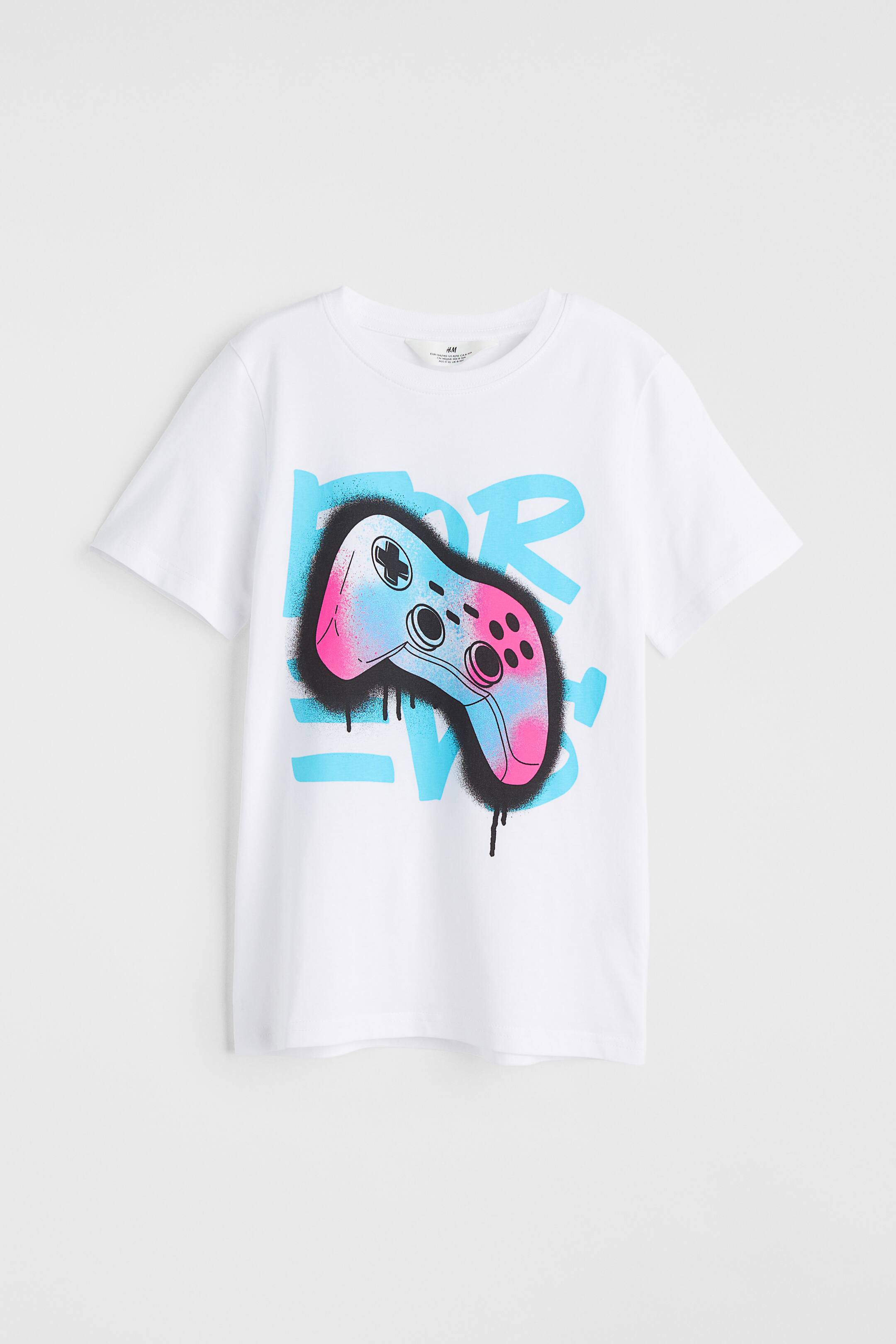 View larger image: Printed T-shirt - White/Game controller - Kids | H&M 1