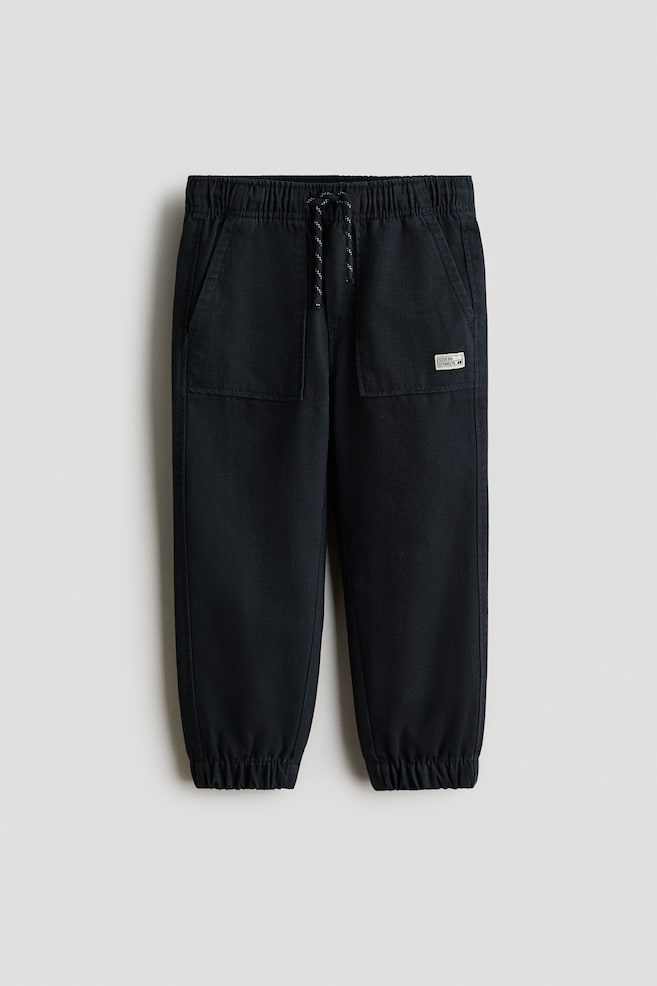 Cotton Twill Joggers - Black/Khaki green/Beige - 1