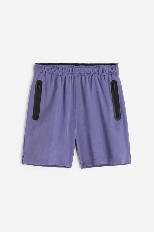 DryMove™ Sports shorts - Purple/Black/Light neon green/Dark brown - 2