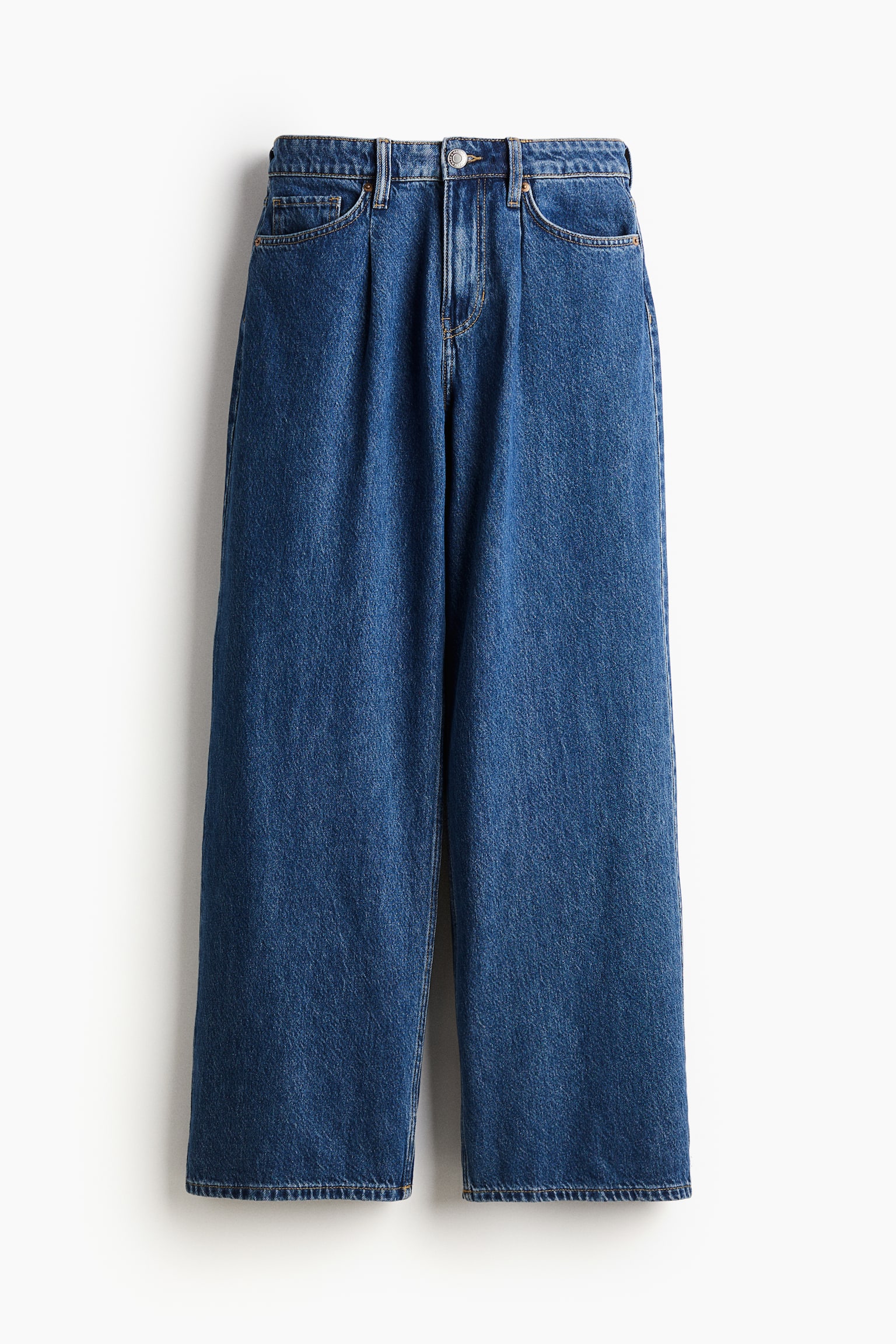 Wide denim trousers - Denim blue/Dark denim blue/Black/Washed out - 2