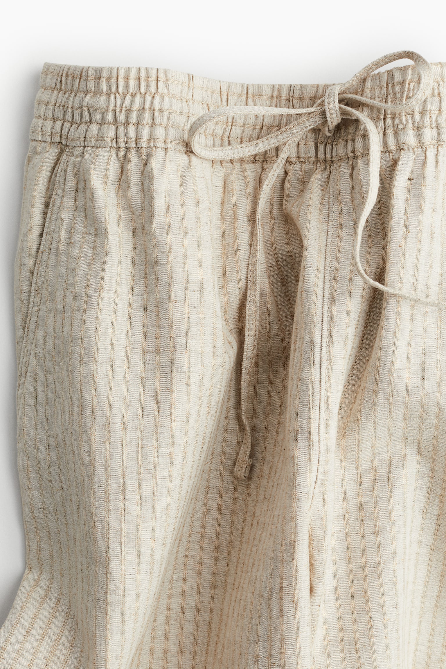 Linen-blend joggers - Beige/Striped/Black/Navy blue/Khaki green/Light beige/Light blue - 6