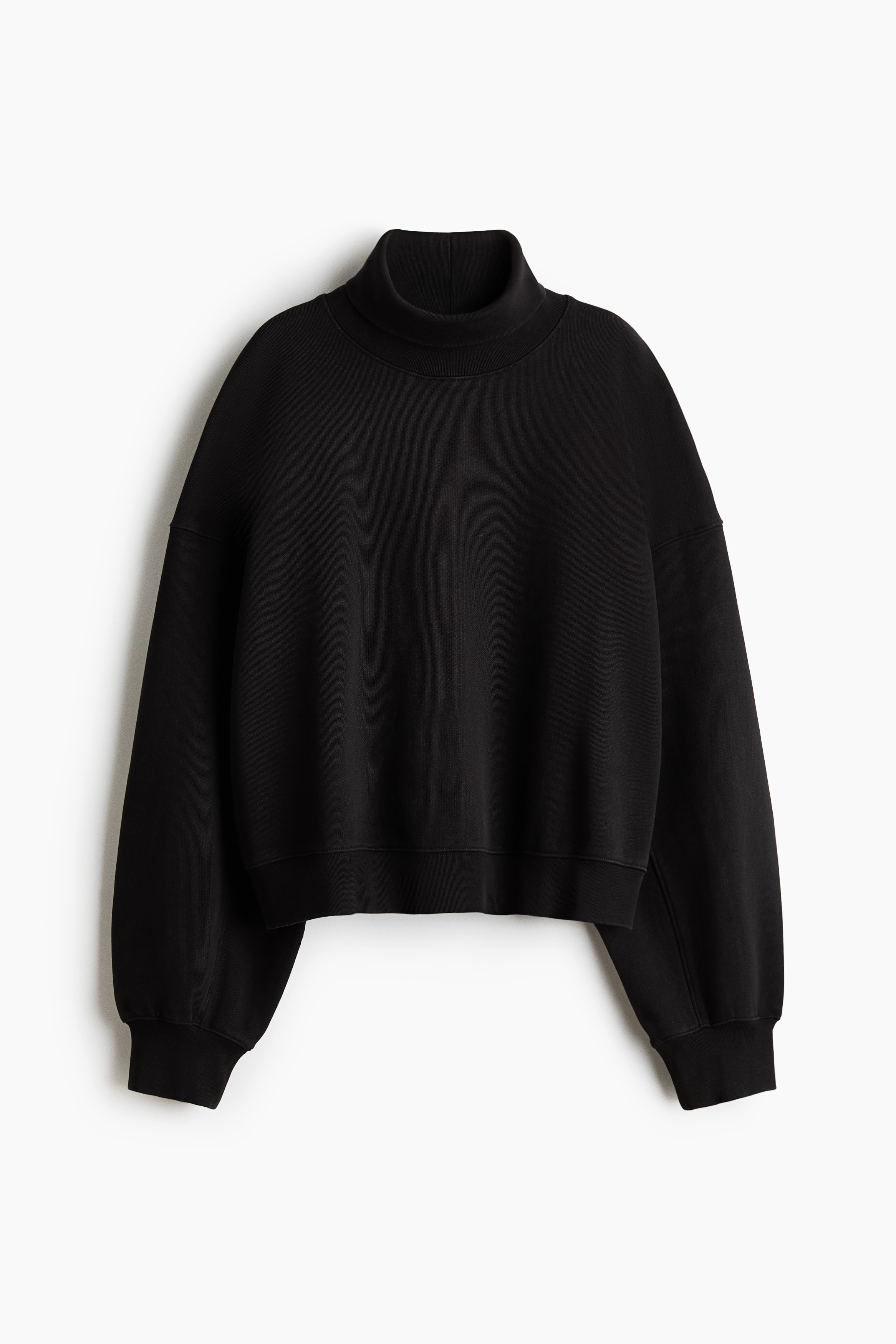 Turtleneck Cotton Sweater - Black