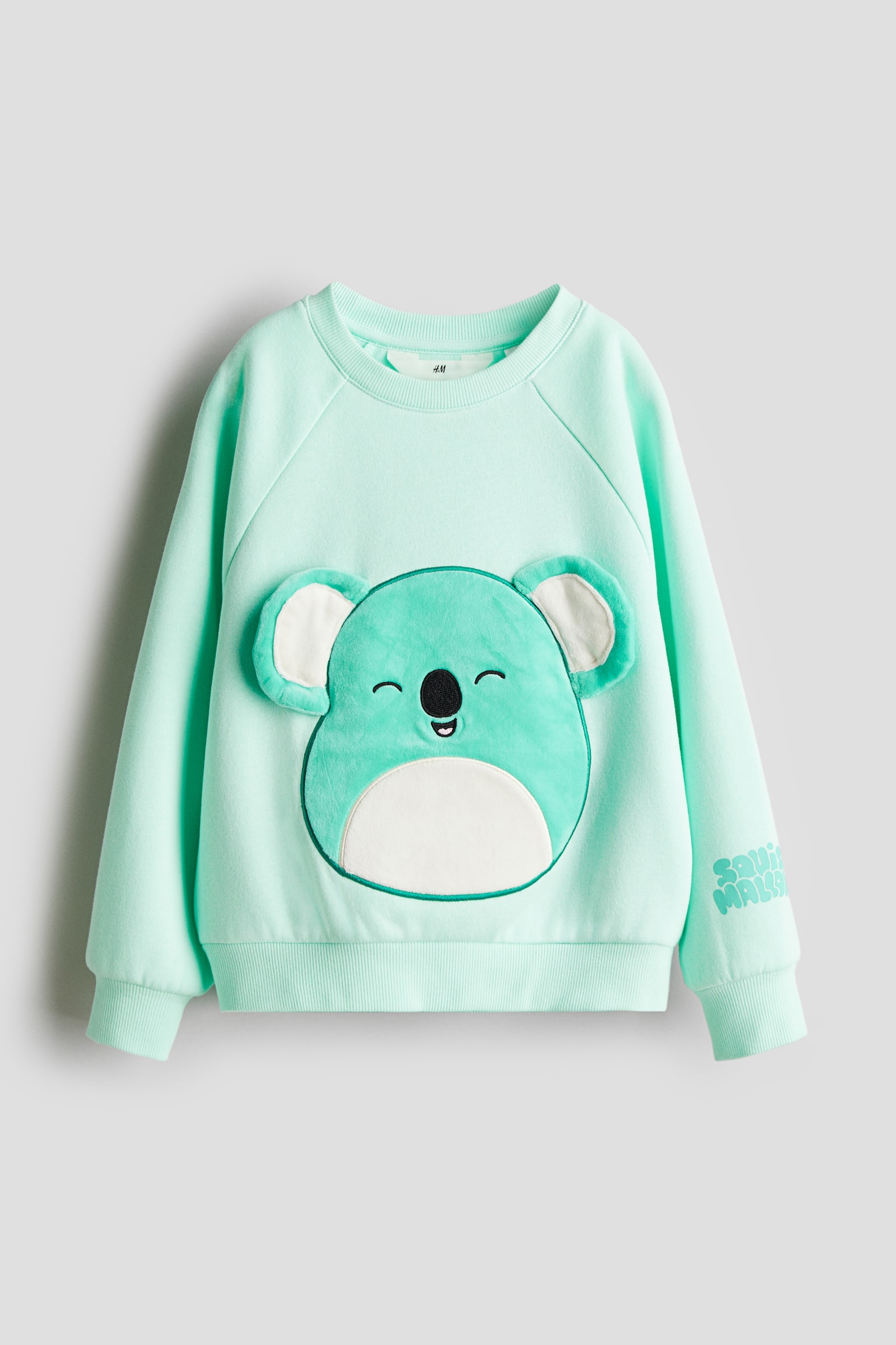 Motif-detail sweatshirt - Mint green/Squishmallows/Light blue/Hello Kitty/Cream/Elsa/Black/Minnie Mouse/Light yellow/Snoopy/Beige/Disney/Light yellow/Bluey/Light purple/Hello Kitty - 1