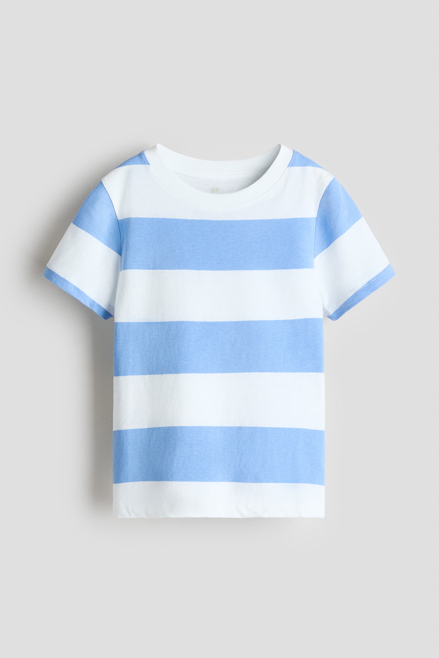 Áo thun cotton - Màu xanh dương nhạt/Kẻ/Màu đỏ nhạt/Màu trắng/Màu be hồng đốm