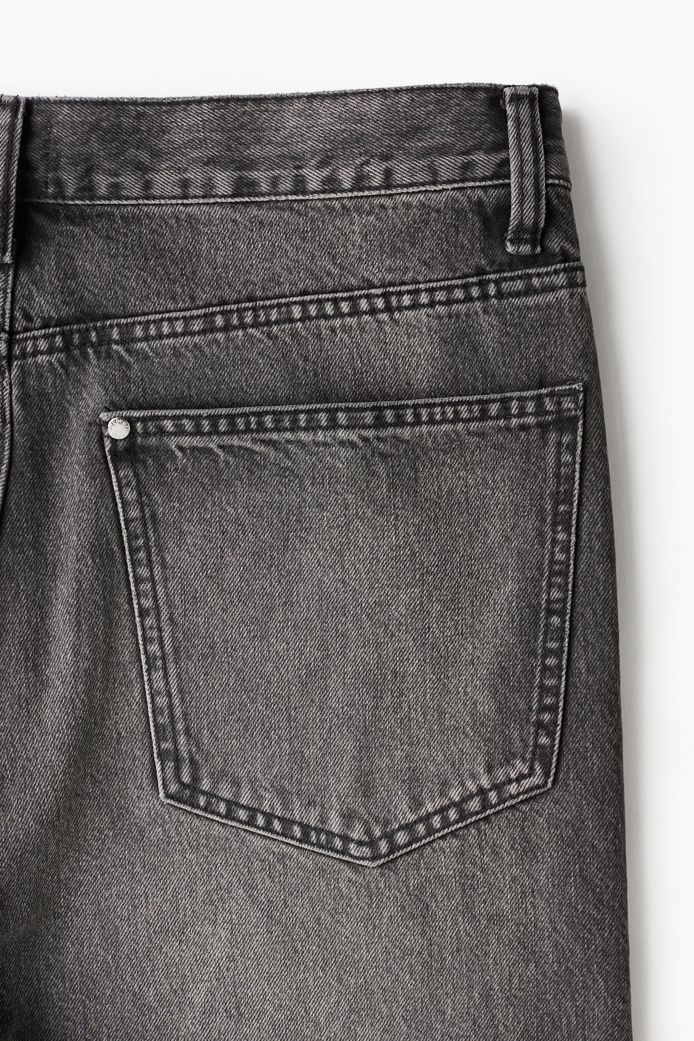 Baggy Denim Shorts - Dark denim gray - Men | H&M US