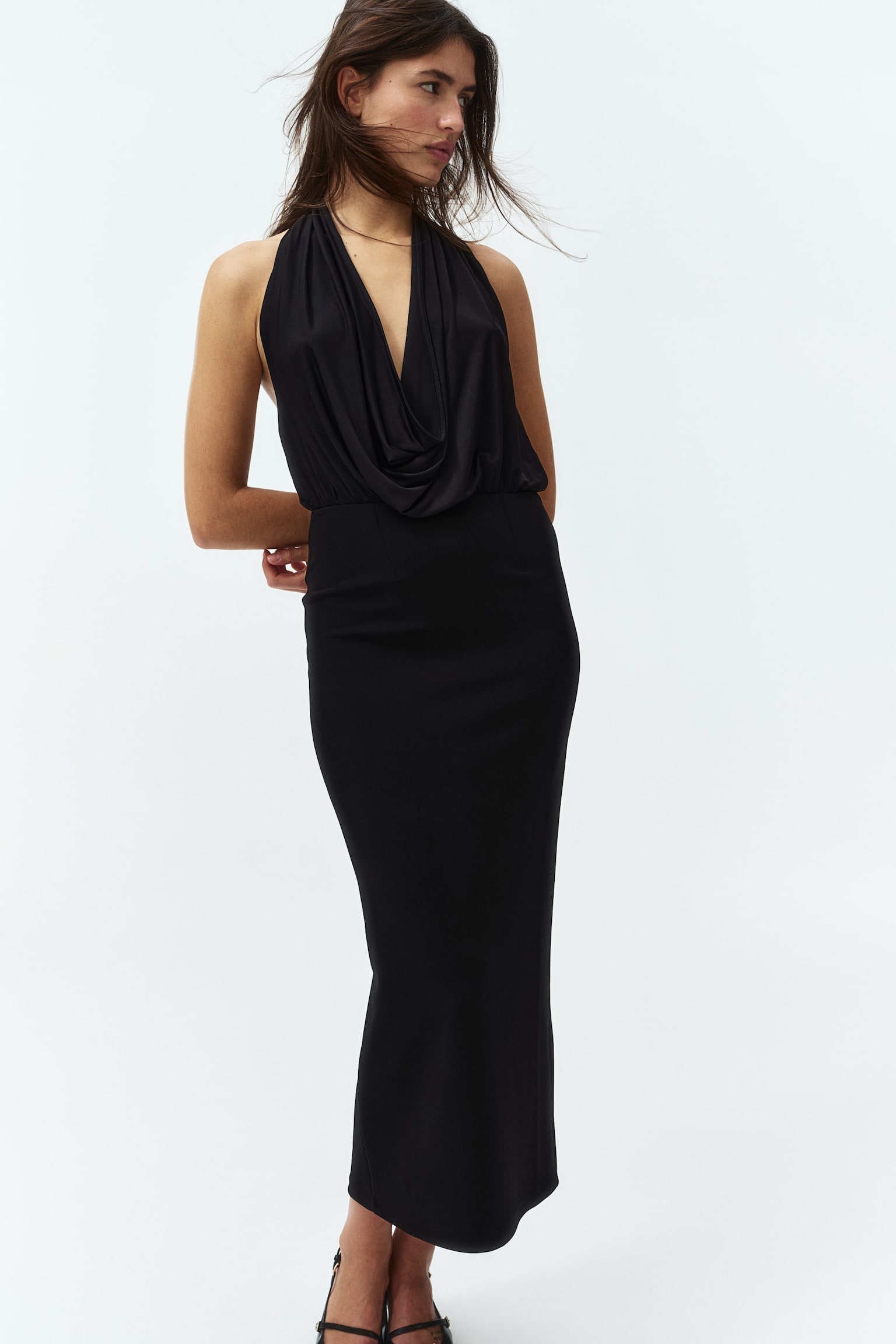 Robe maxi avec dos nu - Noir - 7