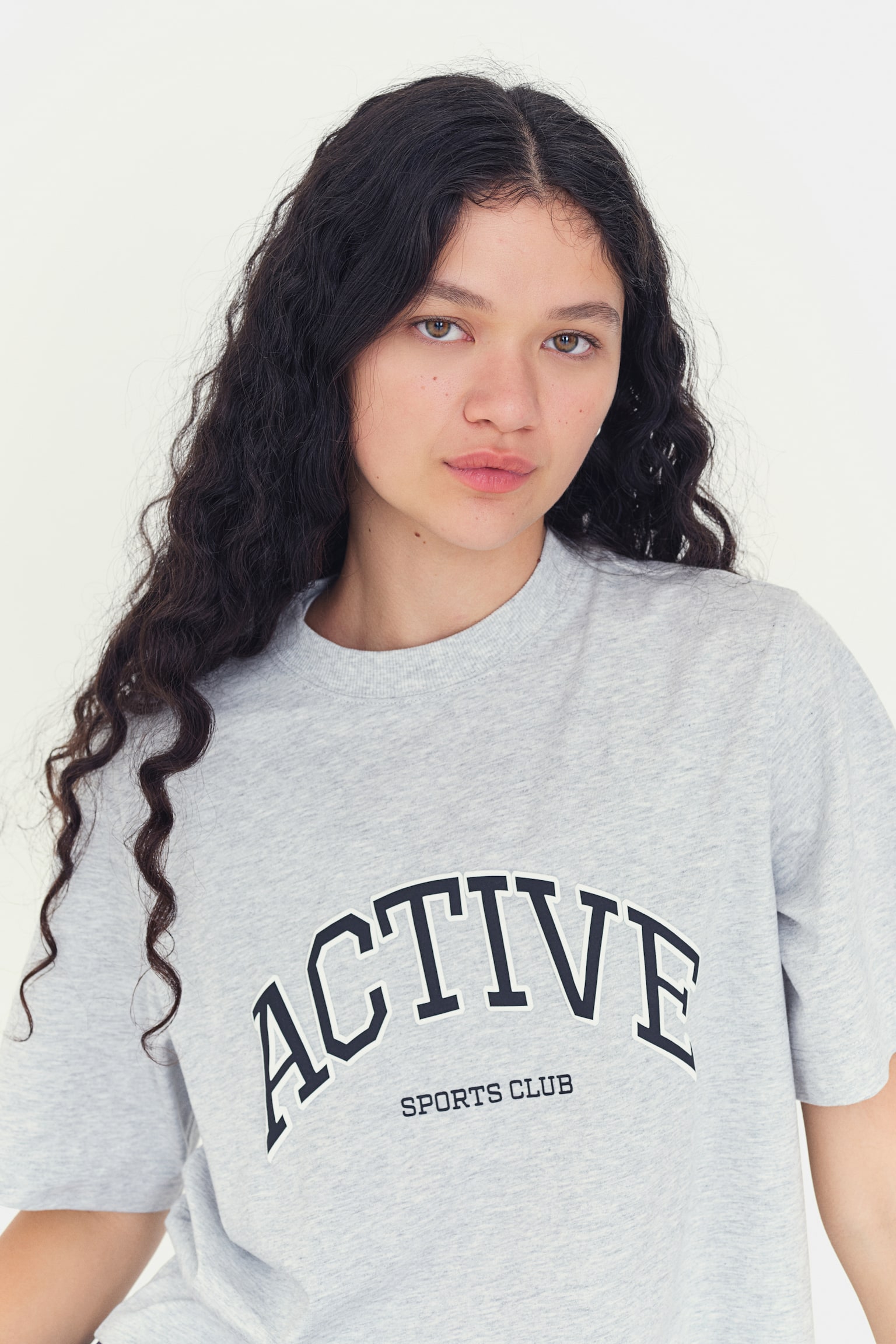 Sports top in DryMove™ - Grey marl/Active/White/Active - 3