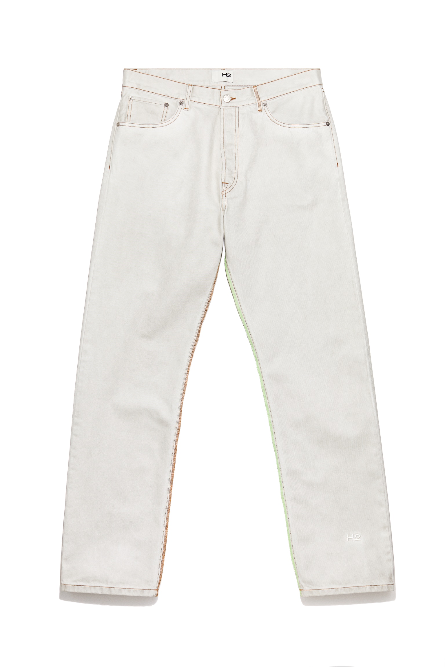 Loose Jeans - Cream/Denim blue - 2