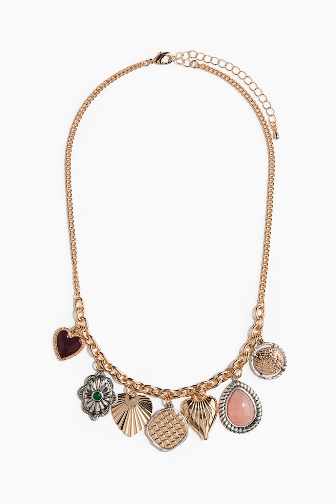Charm necklace - Gold-coloured - 1