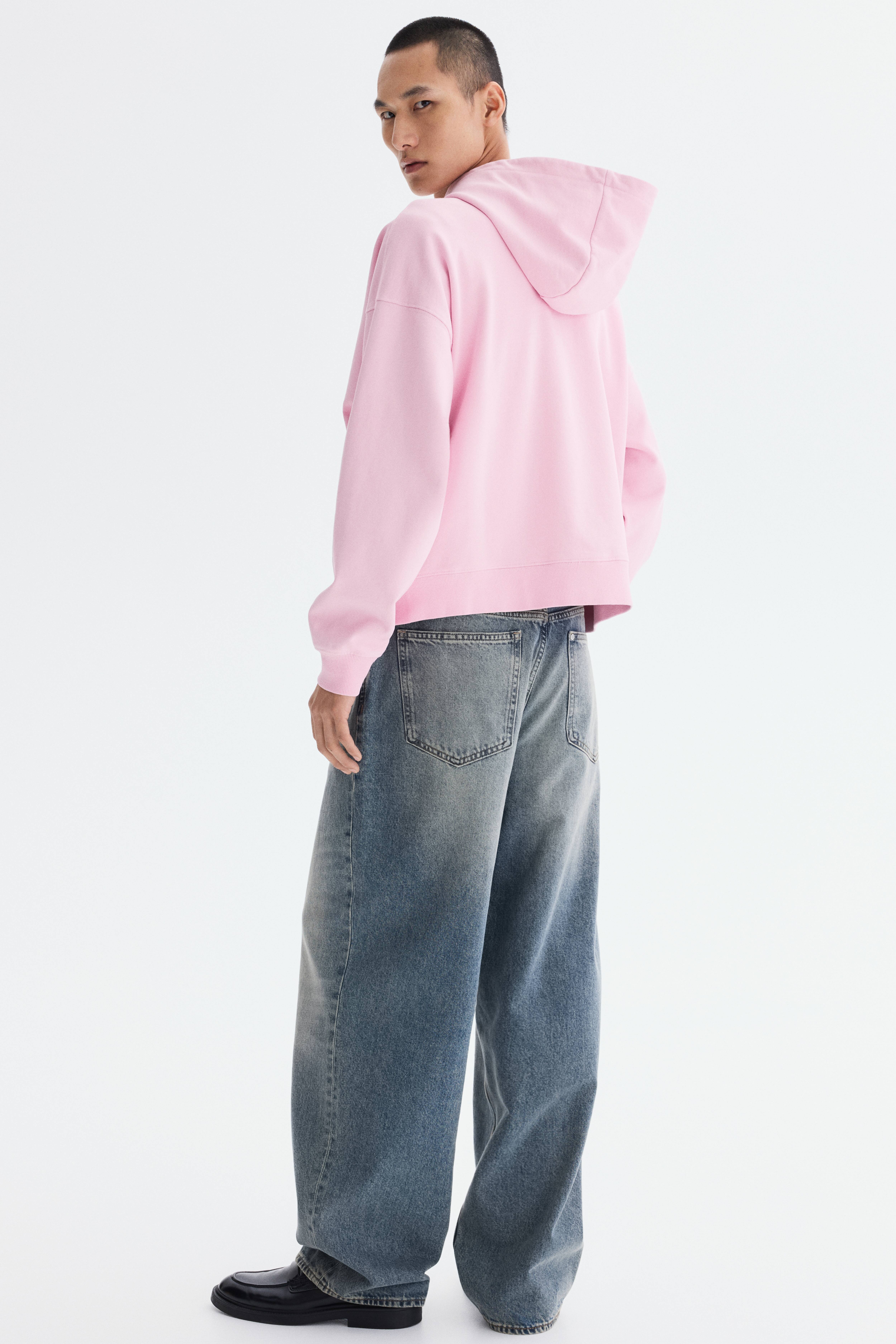 Veste ample à capuche fermeture éclair
