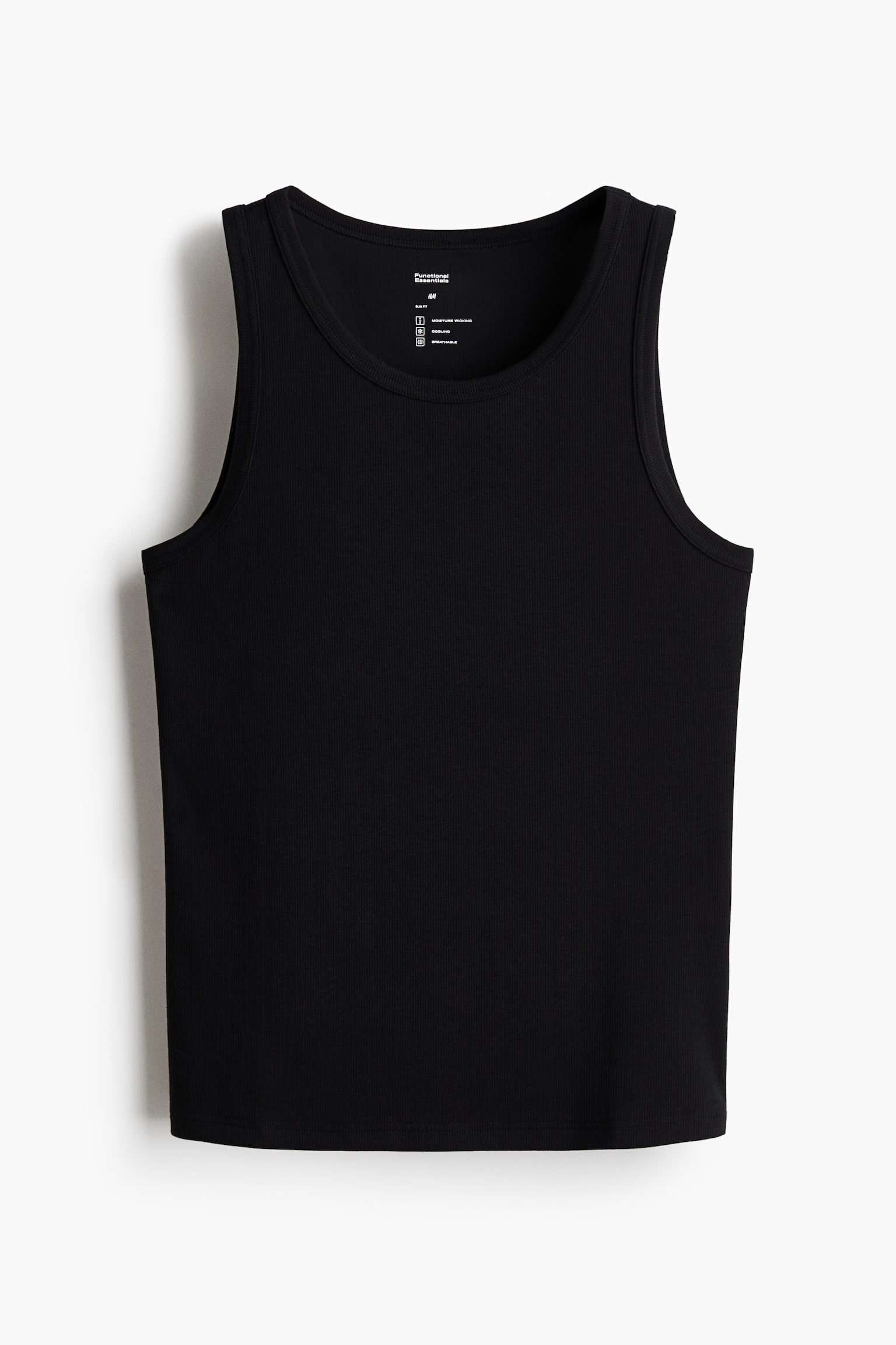 Cooling Regular-Fit Tank Top - Black/White - 1