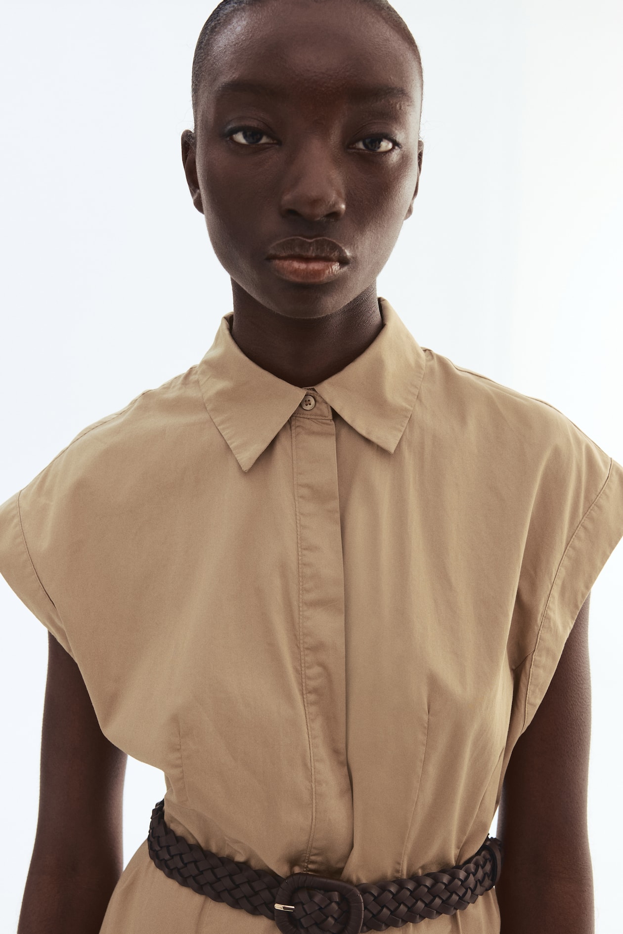 Cotton Poplin Shirt Dress - image 3