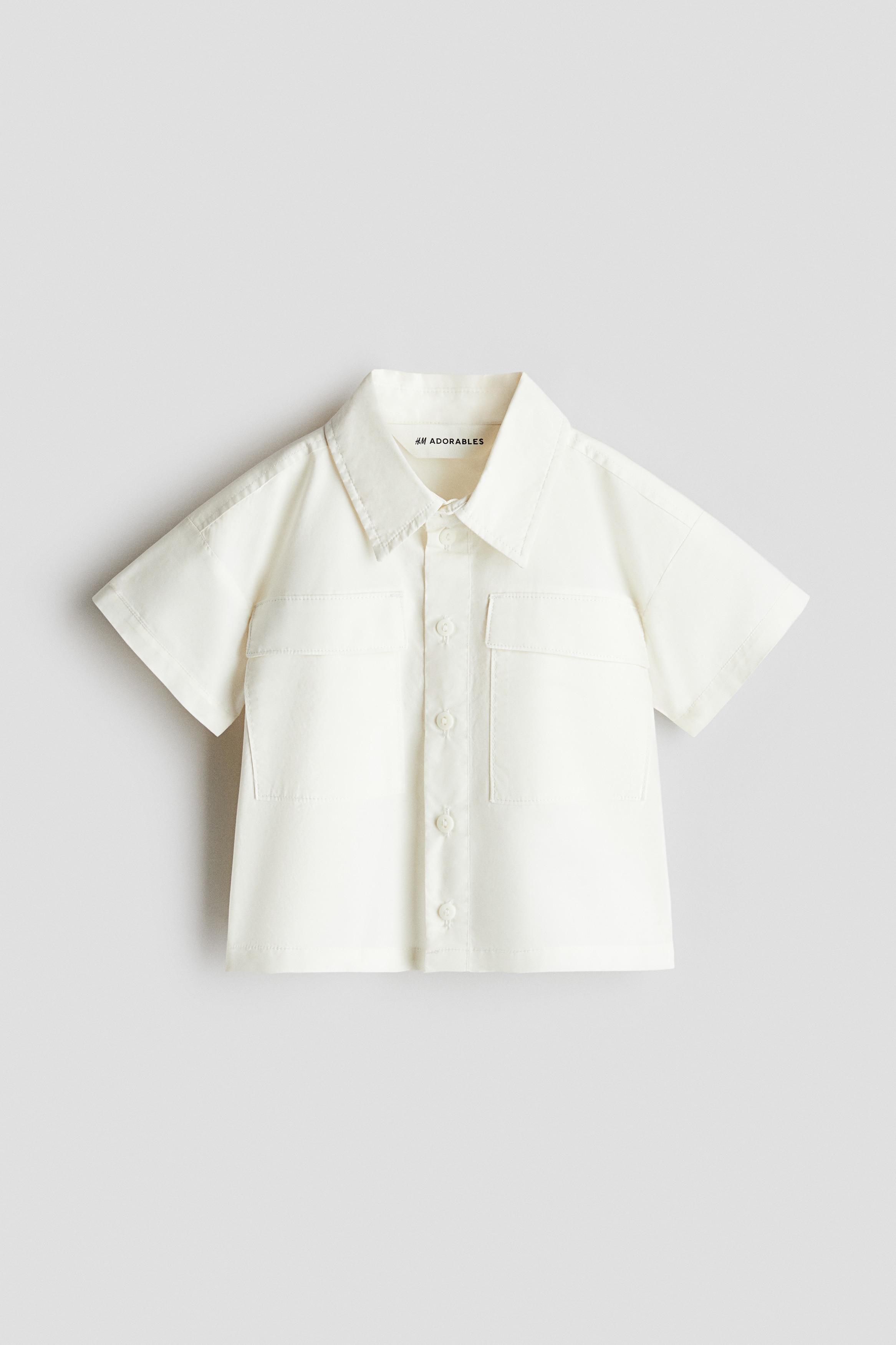 Camisa oversize em algodão - Branco