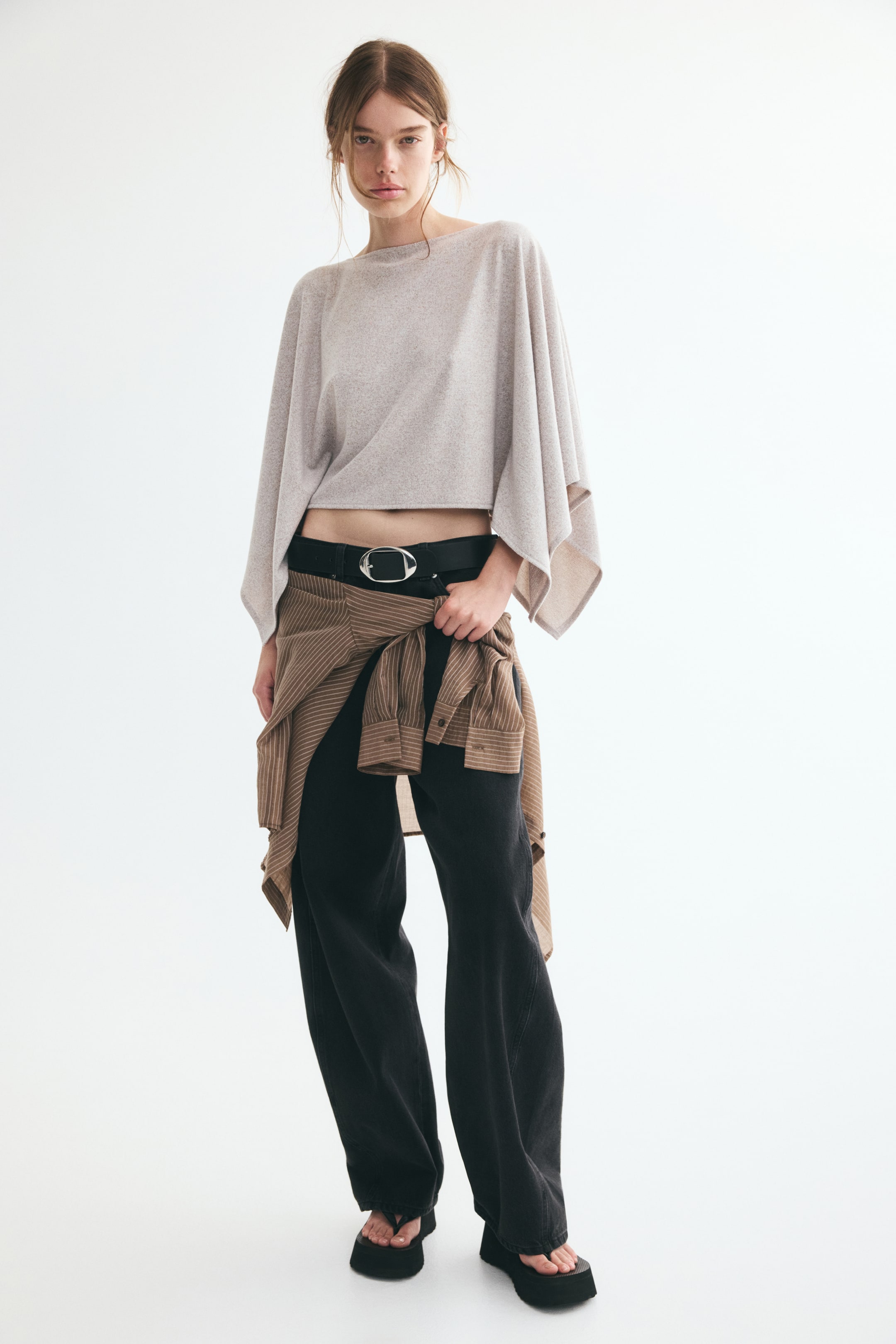 Viscose-Blend Cape