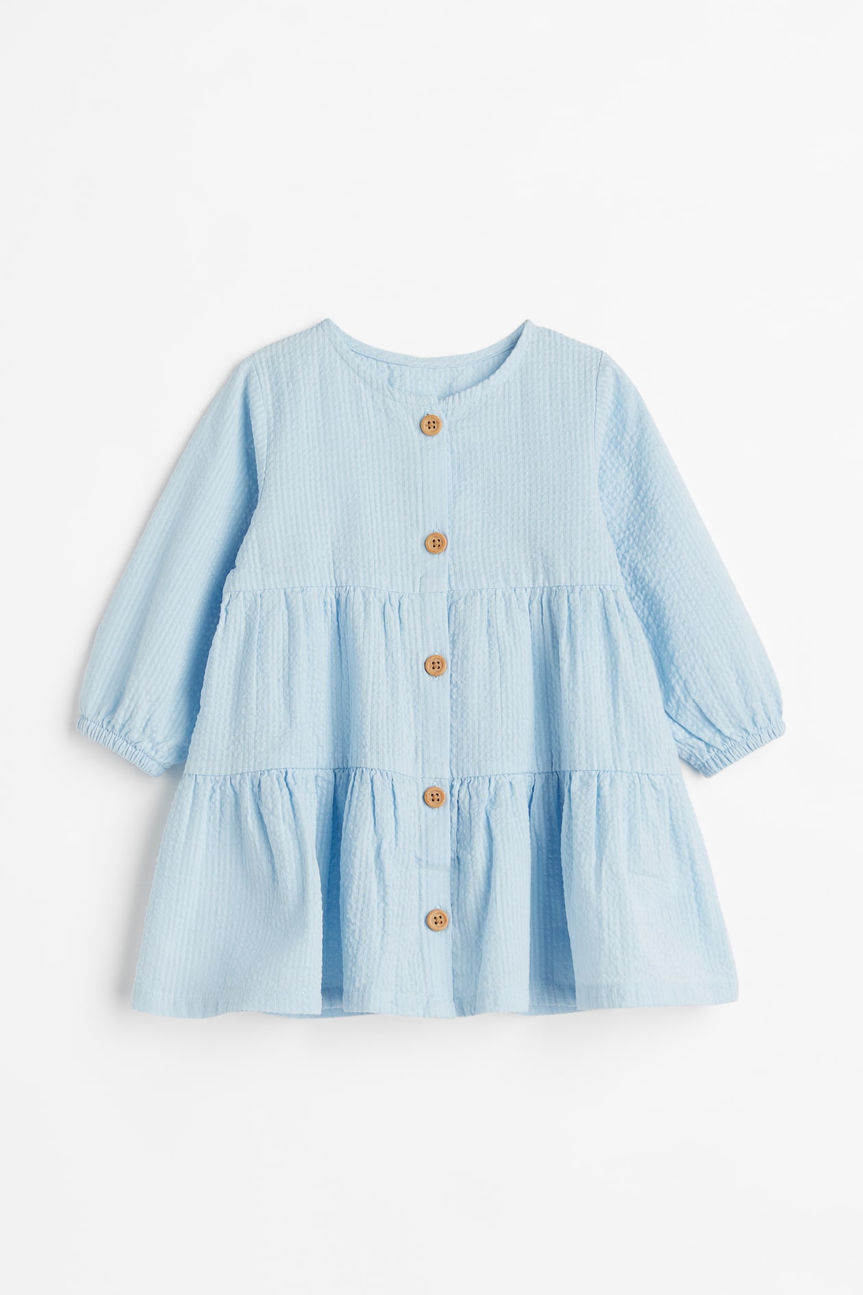 A-line Dress - Round Neck - Long sleeve - Light blue - Kids | H&M US