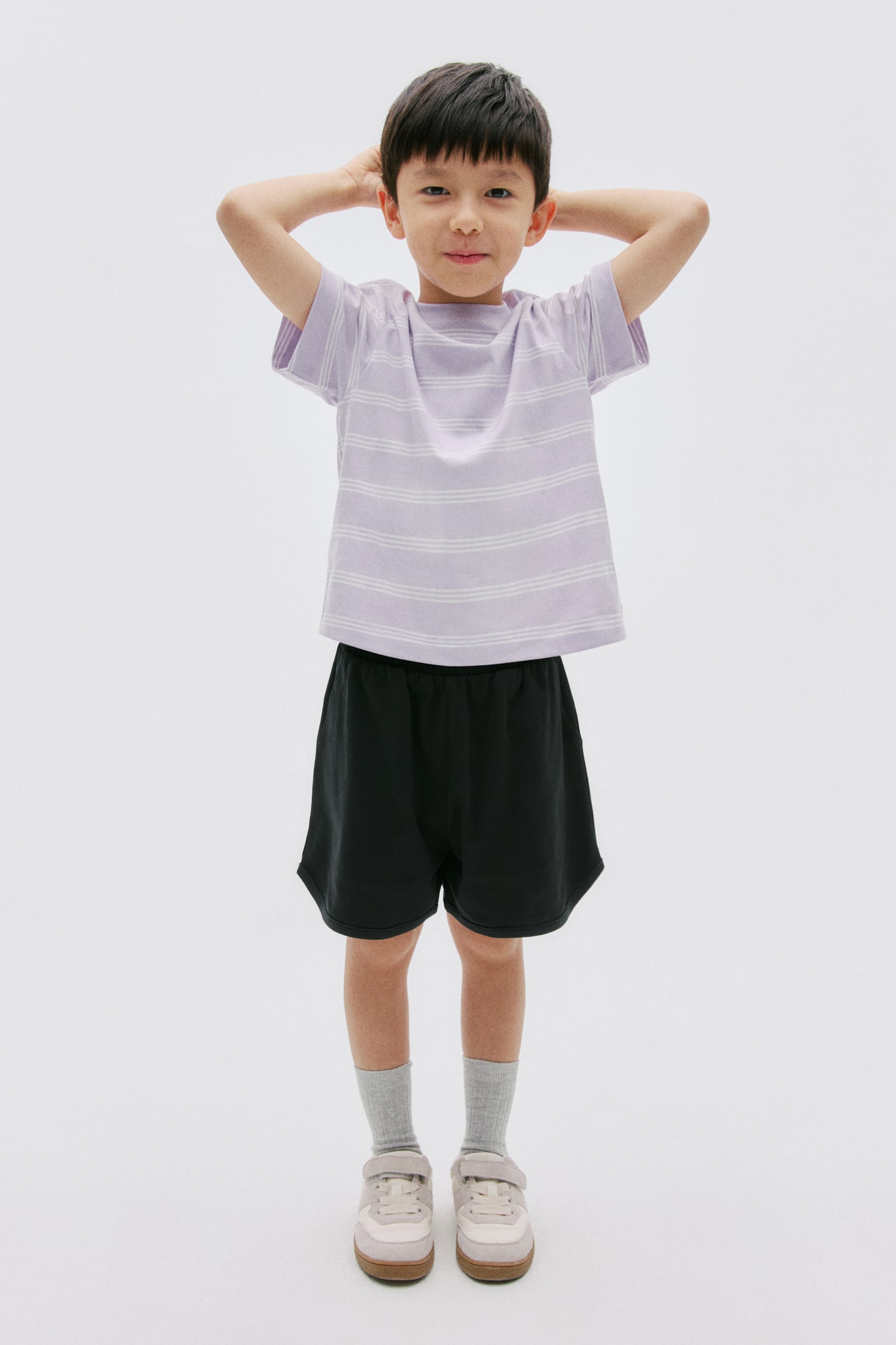 COOLMAX®ジャージーショートパンツ - ブラック/ホワイト/ネイビーブルー/ライトパープル/ライトブルー - 1