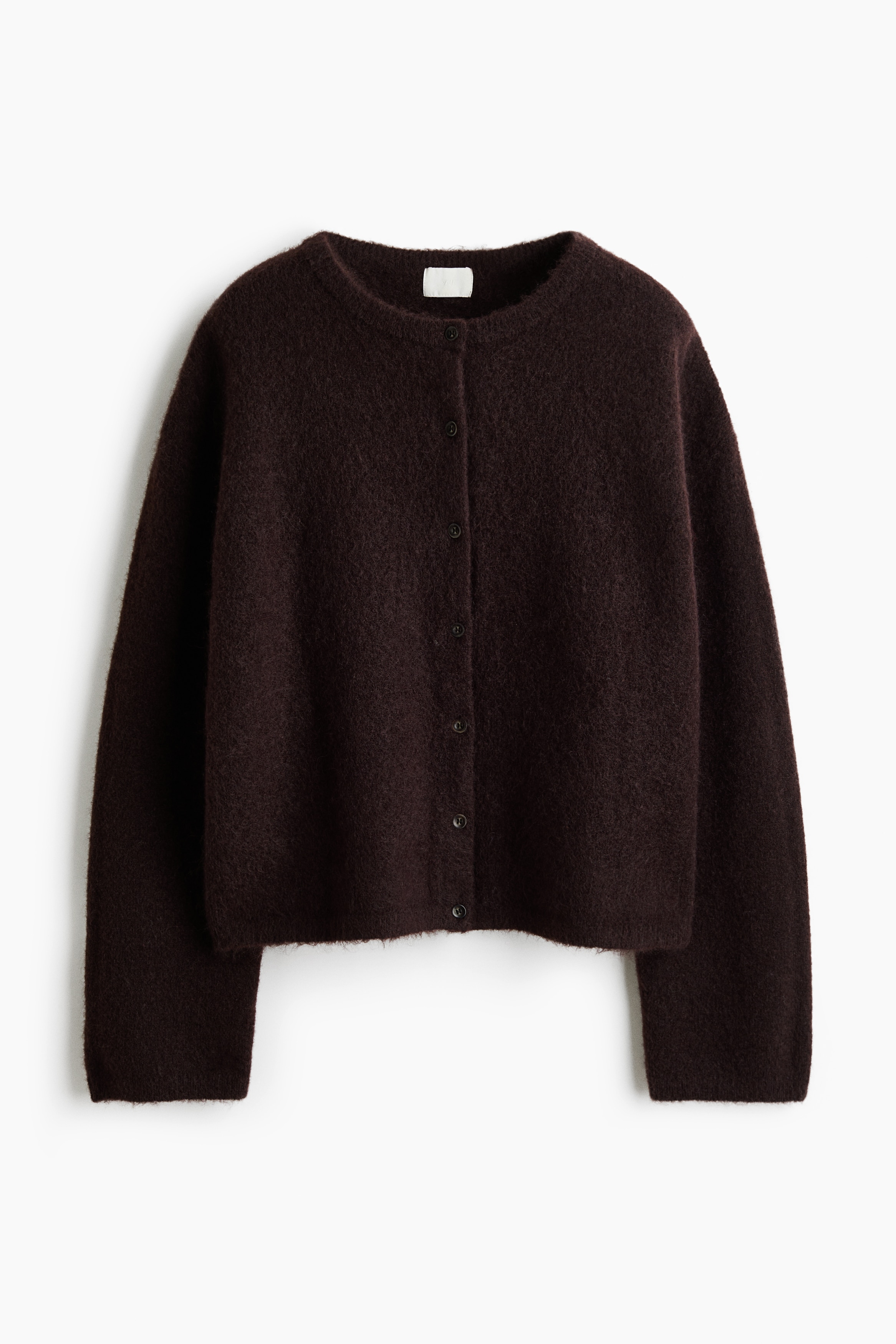 Brushed cardigan - Σκούρο μενεξεδί/Κόκκινο/Κρεμ