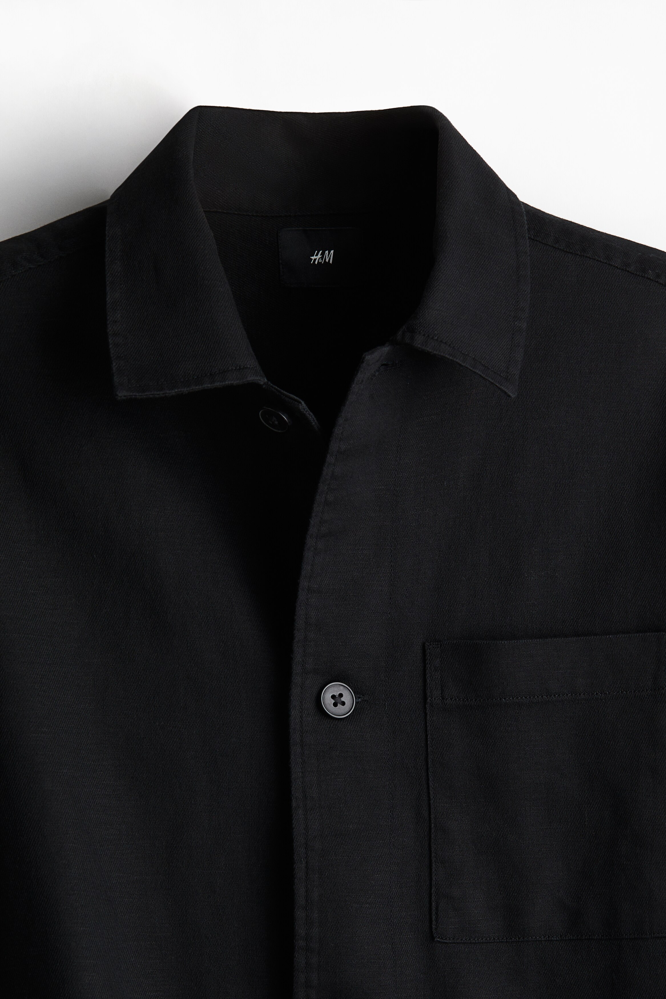 Regular Fit Linen-blend overshirt