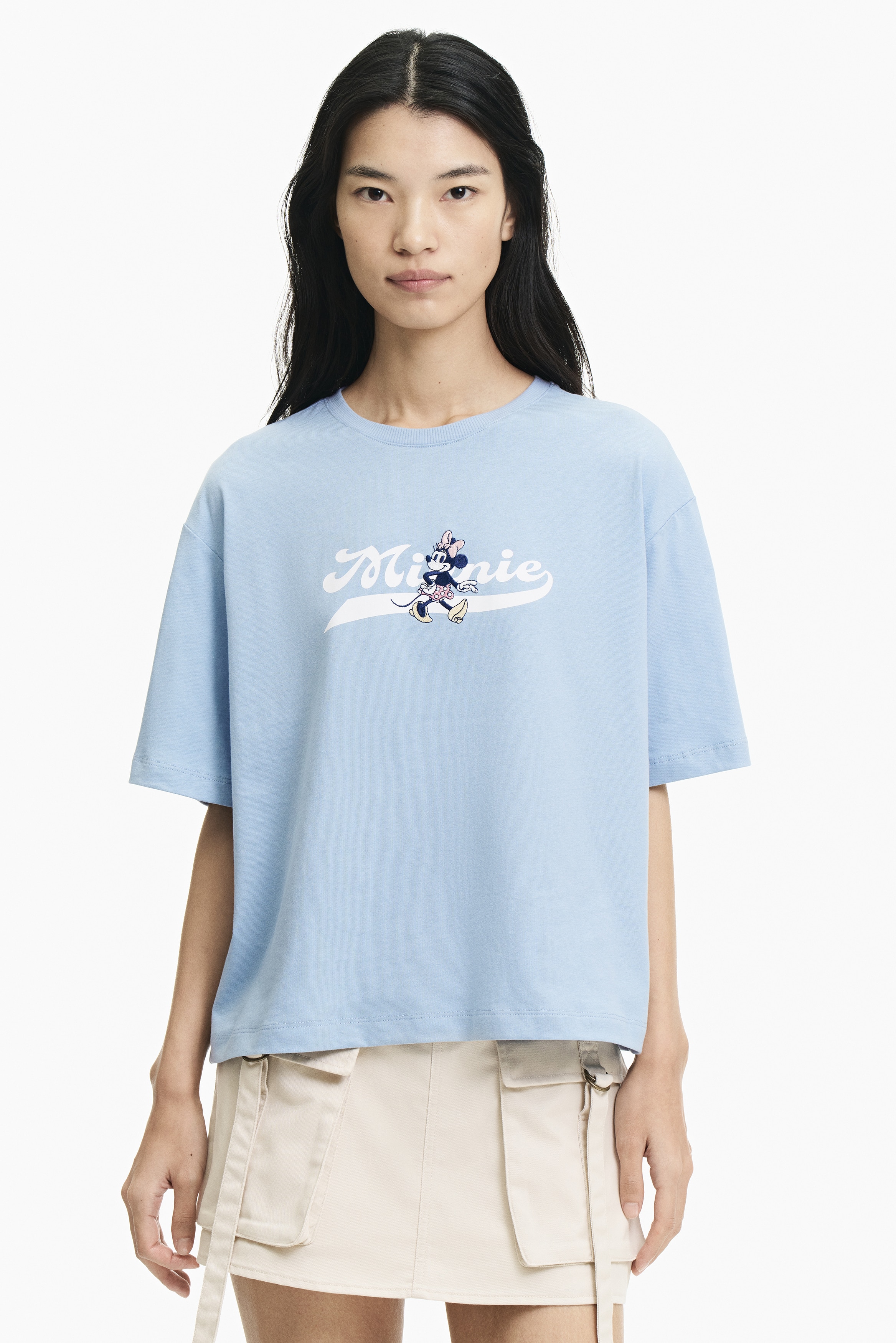 プリントコットンTシャツ - アイボリー／ミニーマウス - レディース 