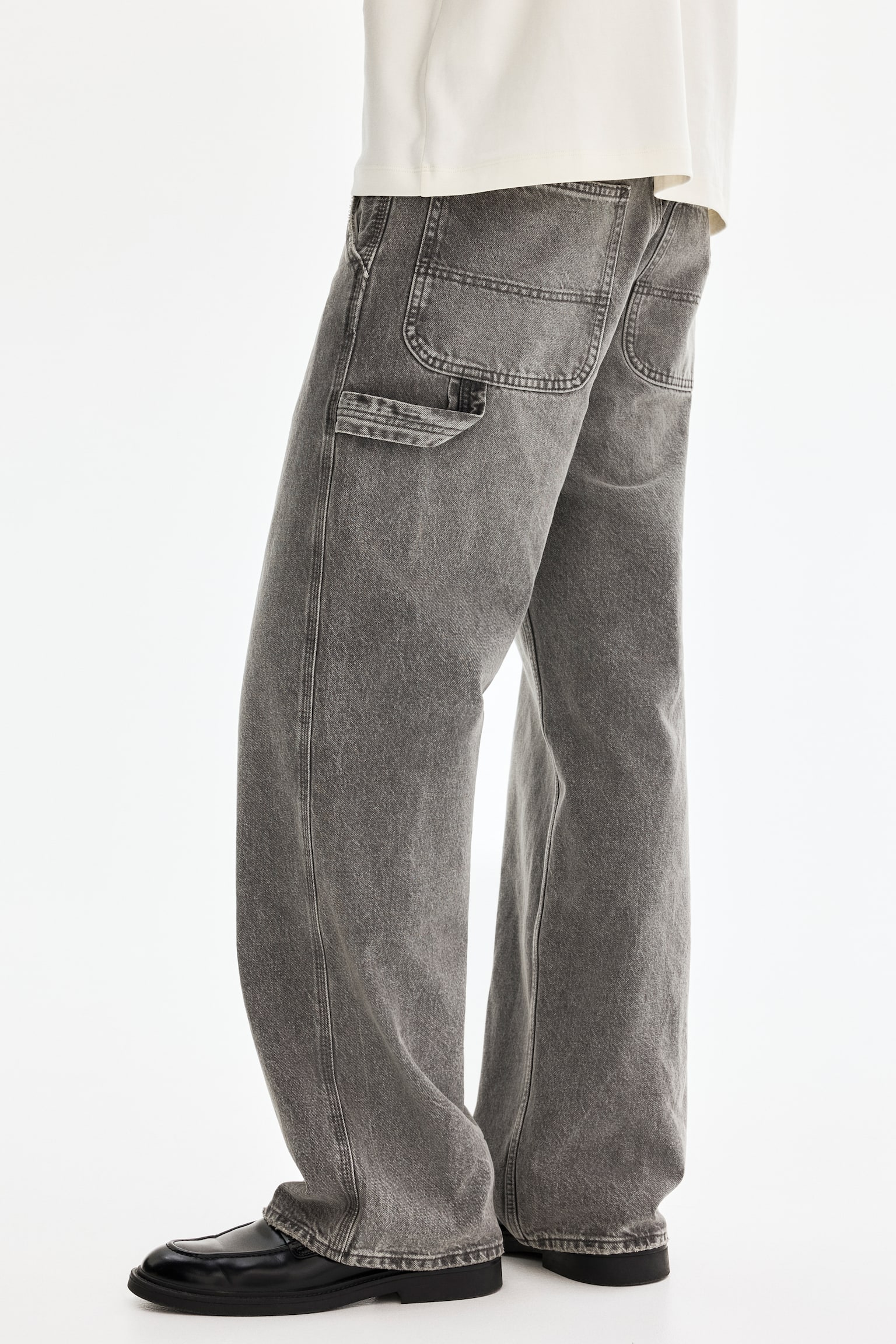 Loose Carpenter Jeans - Γκρι/Σκούρο μπλε denim - 4
