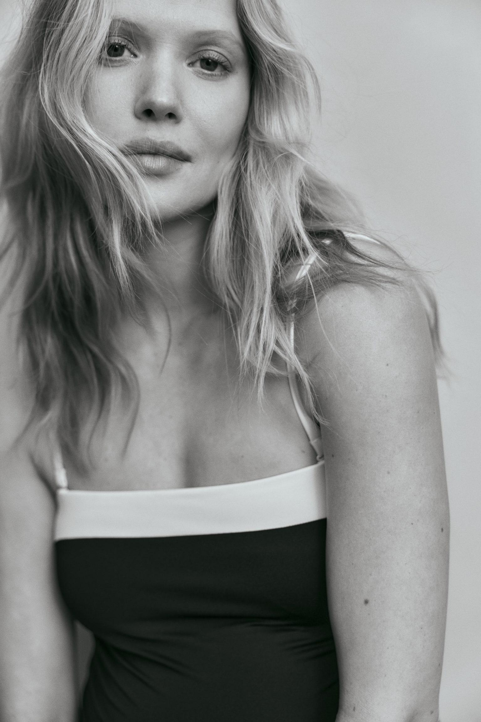 MAMA Bandeau swimsuit - Black/White - 5