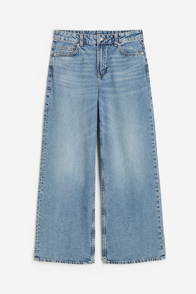 Baggy Regular Jeans - Blu denim chiaro/Nero/Grigio chiaro - 2