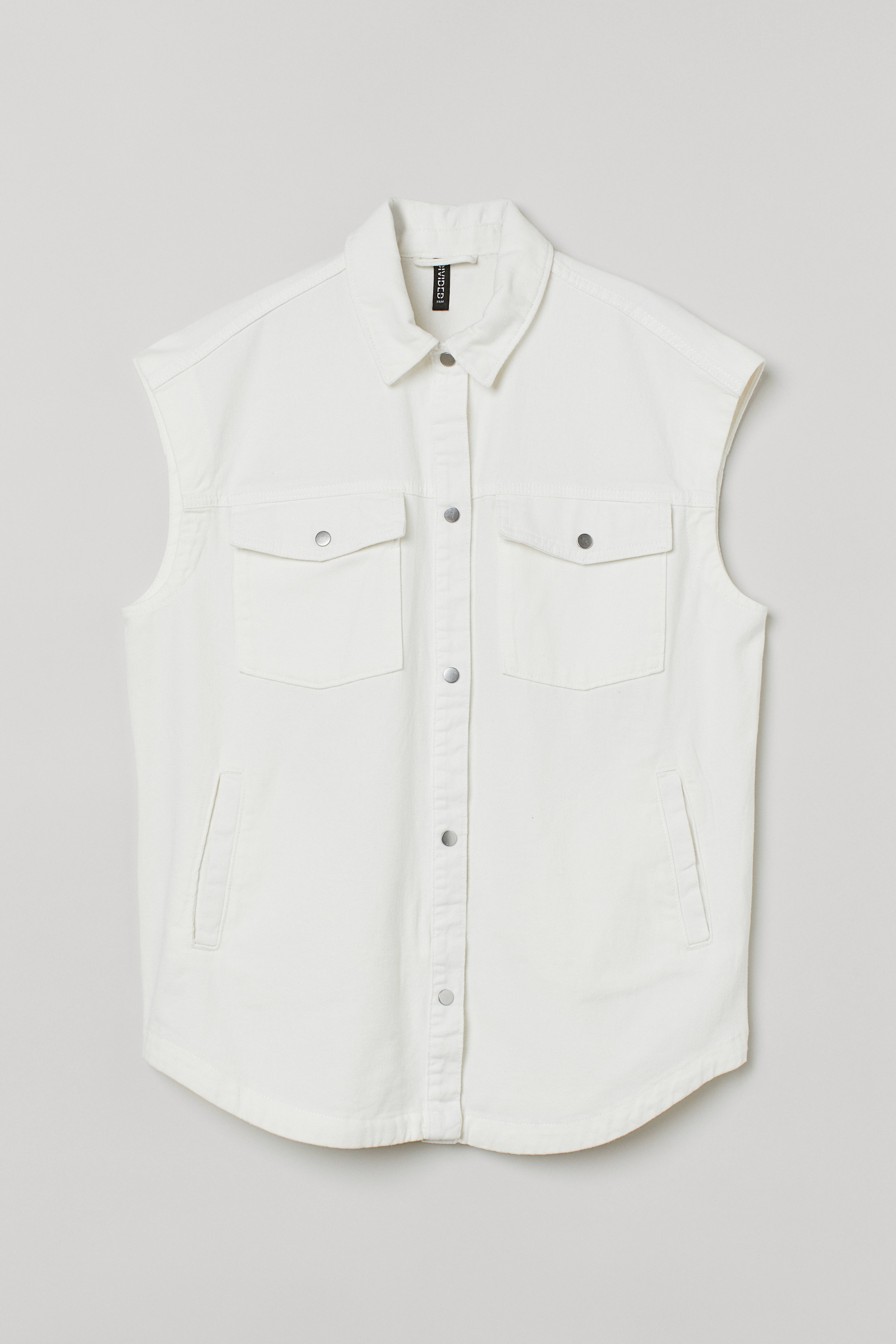 Fashion white jean vest