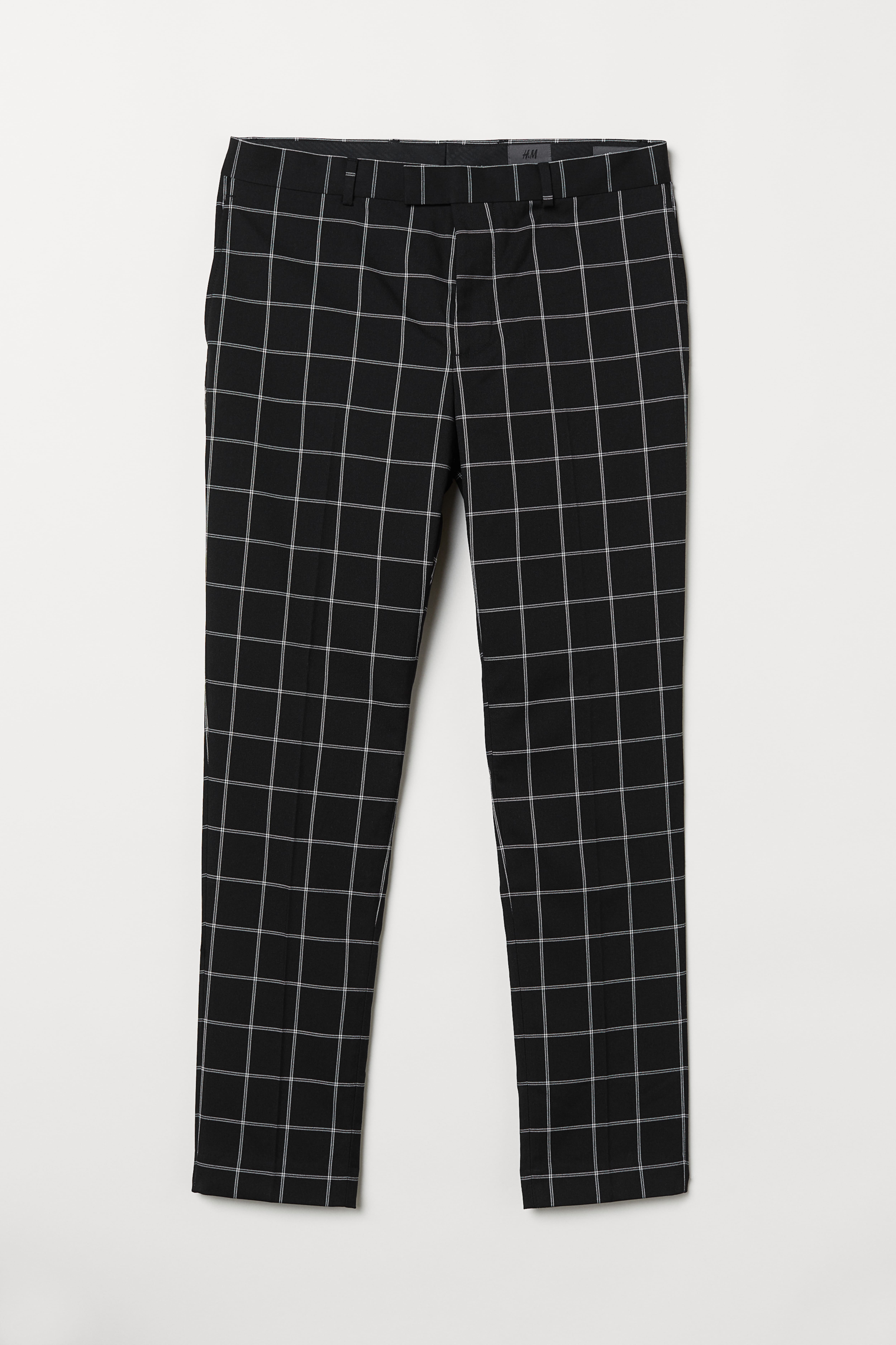 Skinny Fit Checked Pants