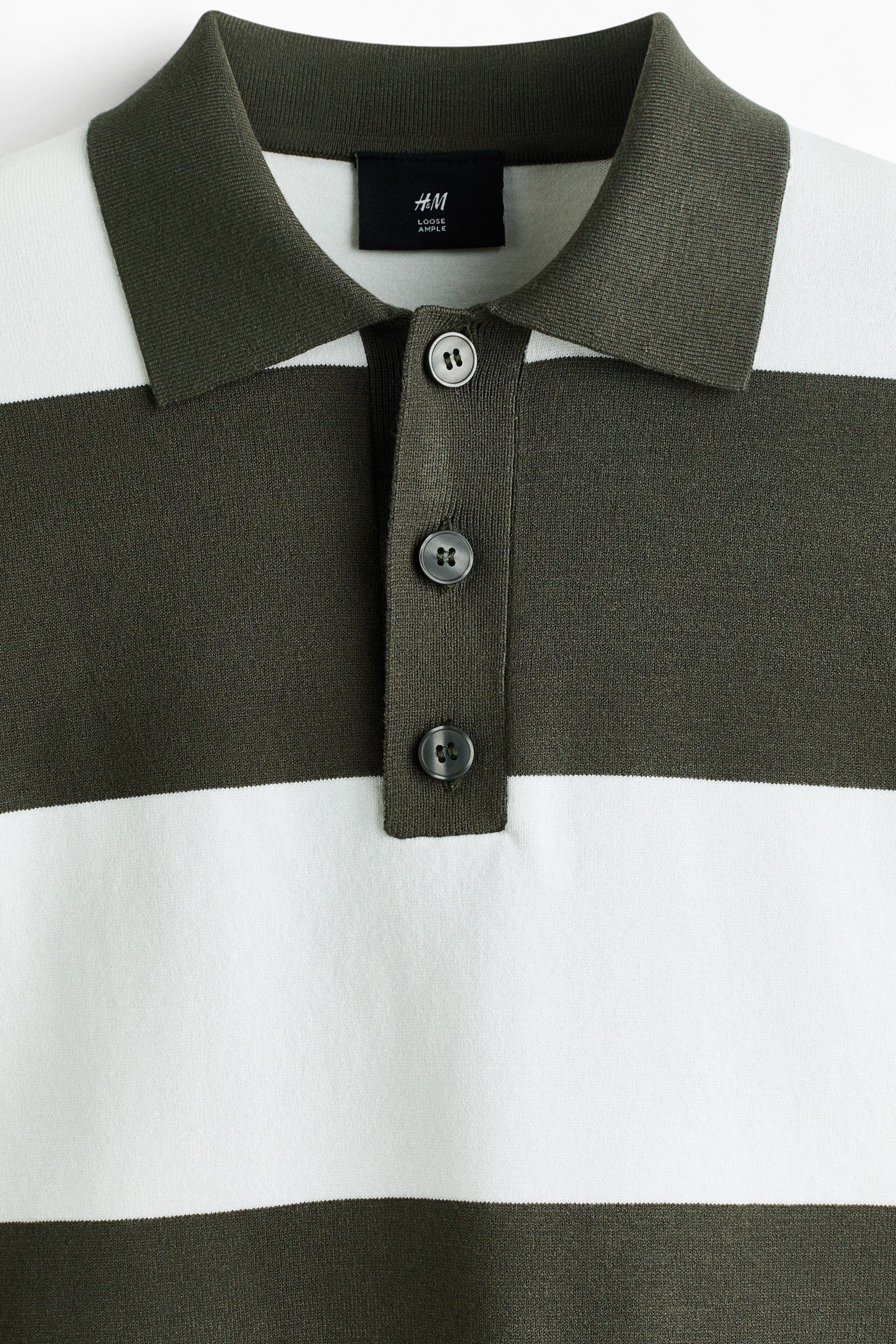 Loose-Fit Fine-Knit Polo Shirt