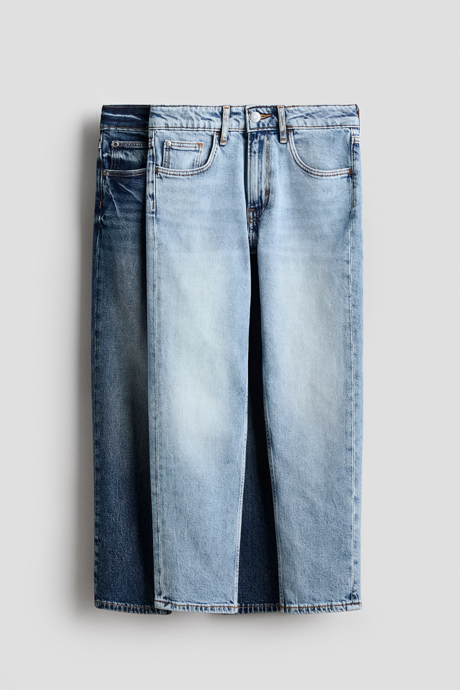 Comfort Stretch Relaxed Fit Jeans: balení po 2 - Světlý denim blue/denim blue/Šedý denim/denim blue/Denim blue/Light denim blue
