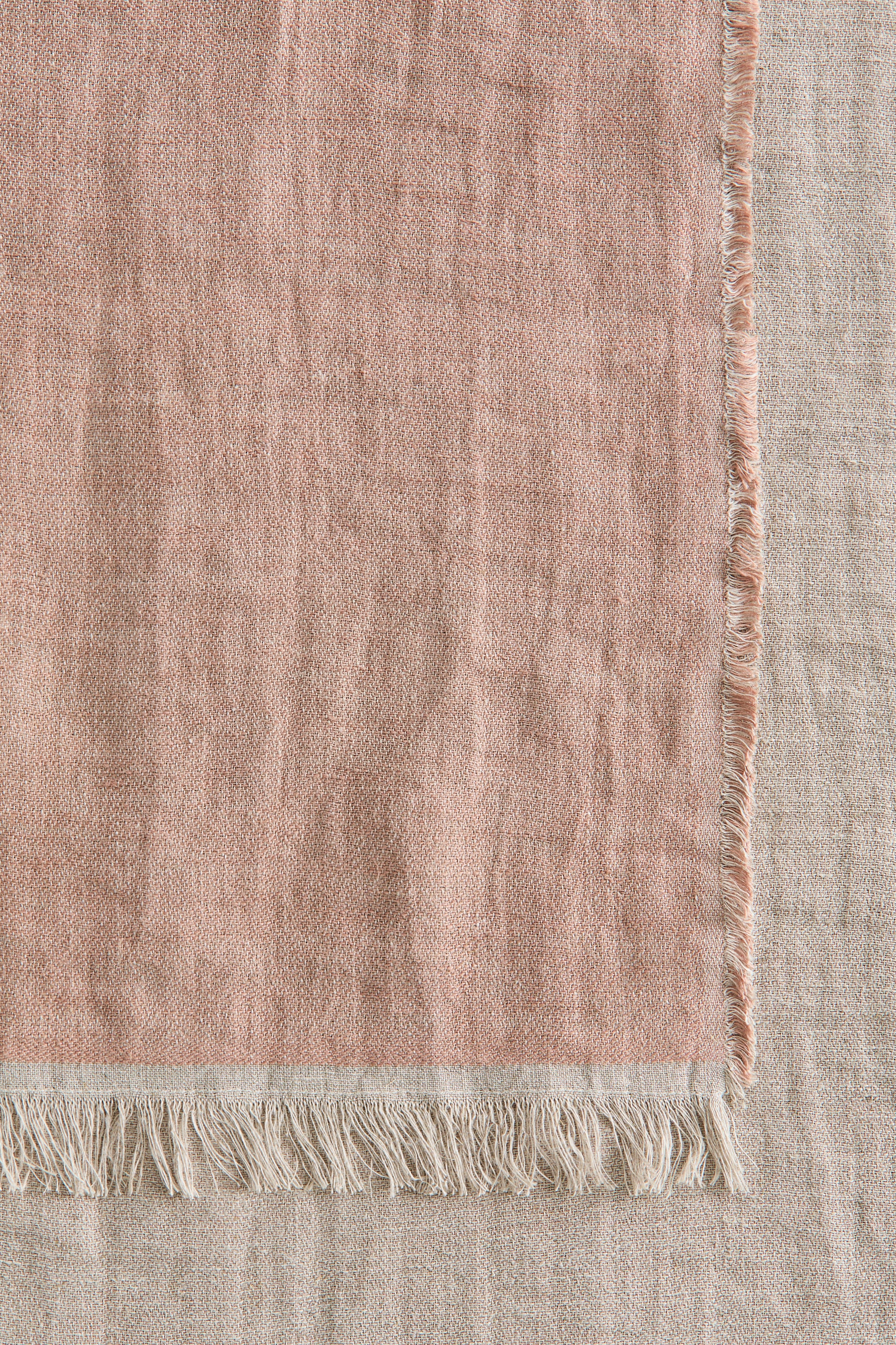 Two-Tone Linen Throw