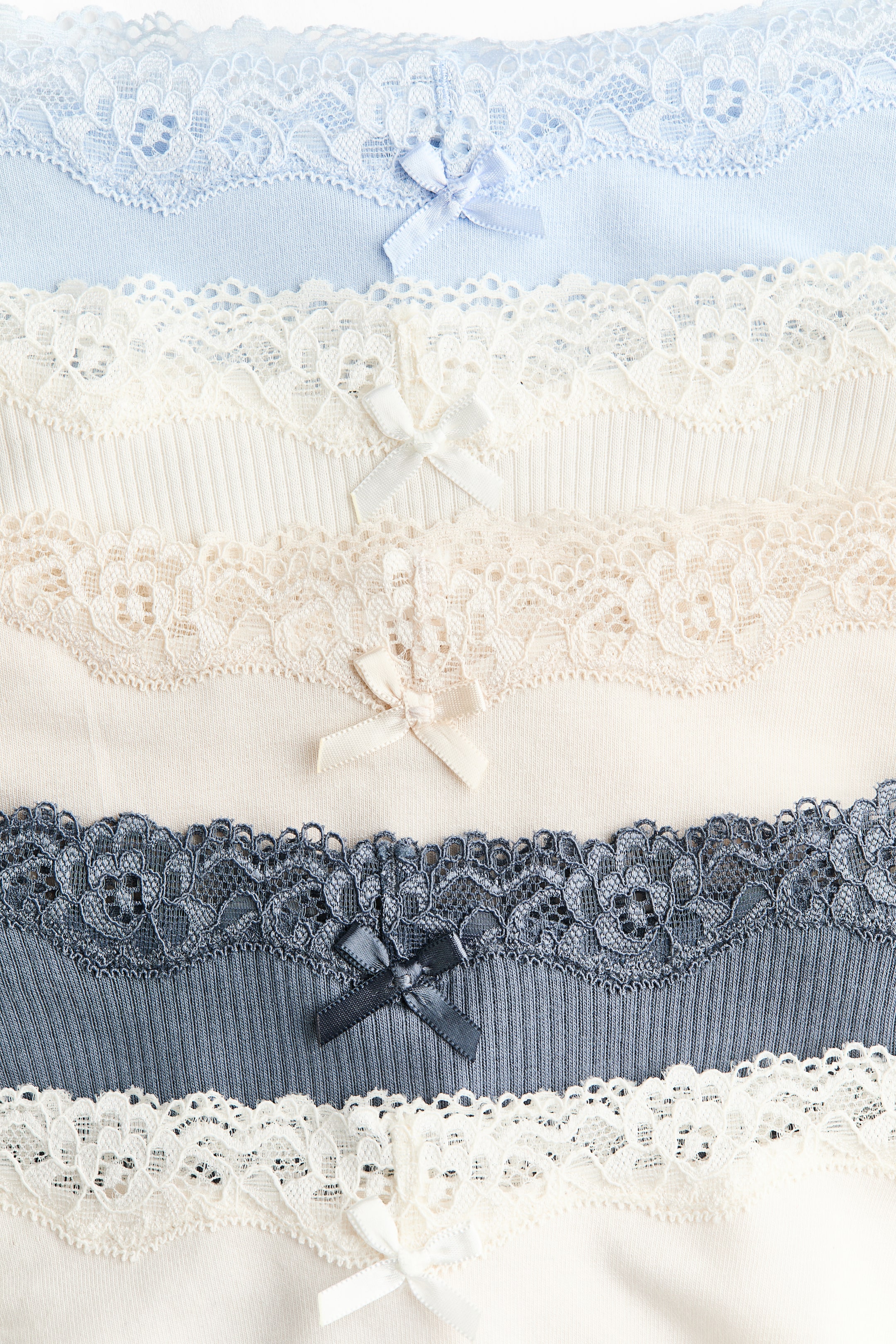 5-pack Cotton and Lace Brazilian Briefs