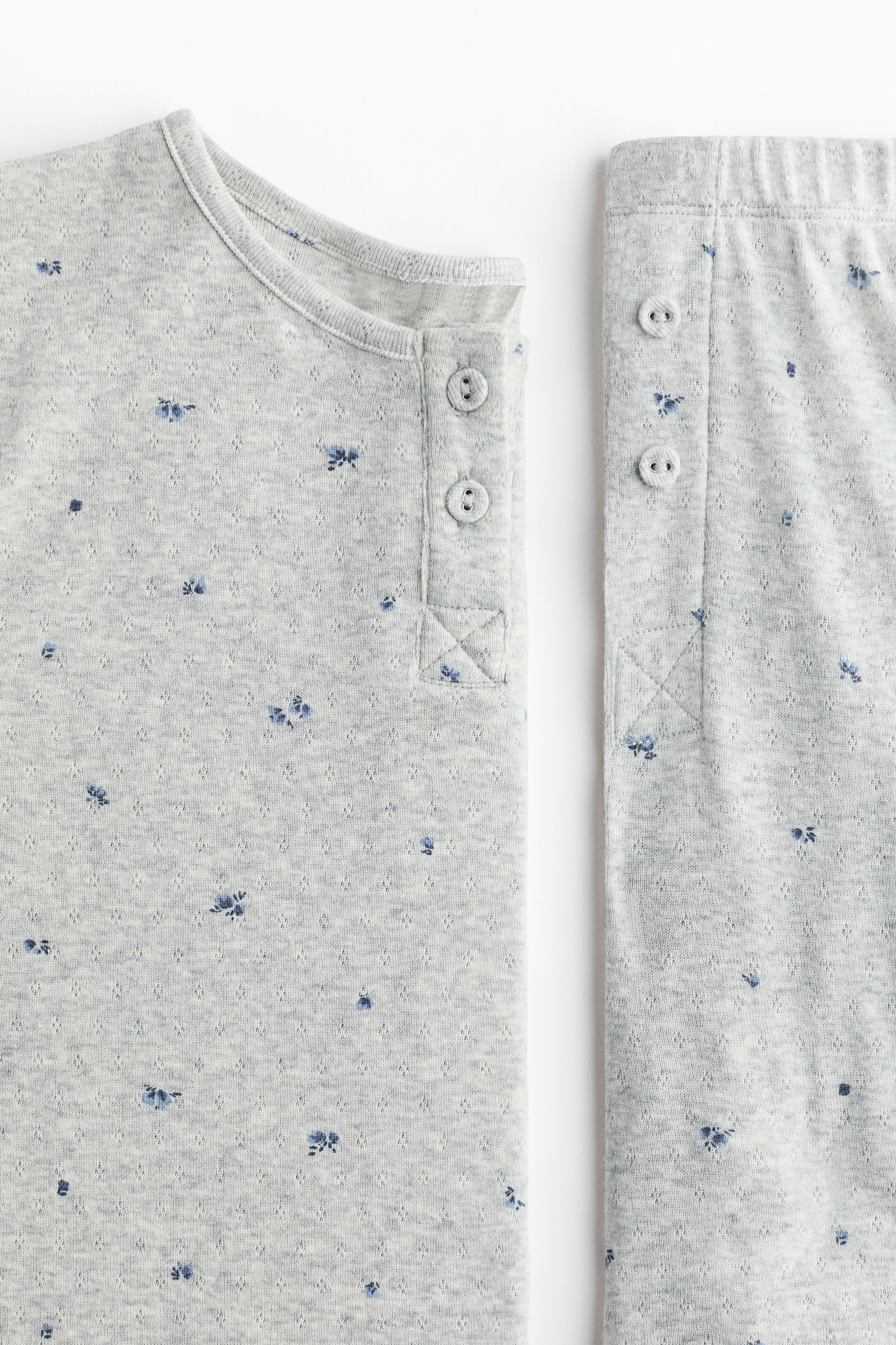 Pointelle-knit pyjamas