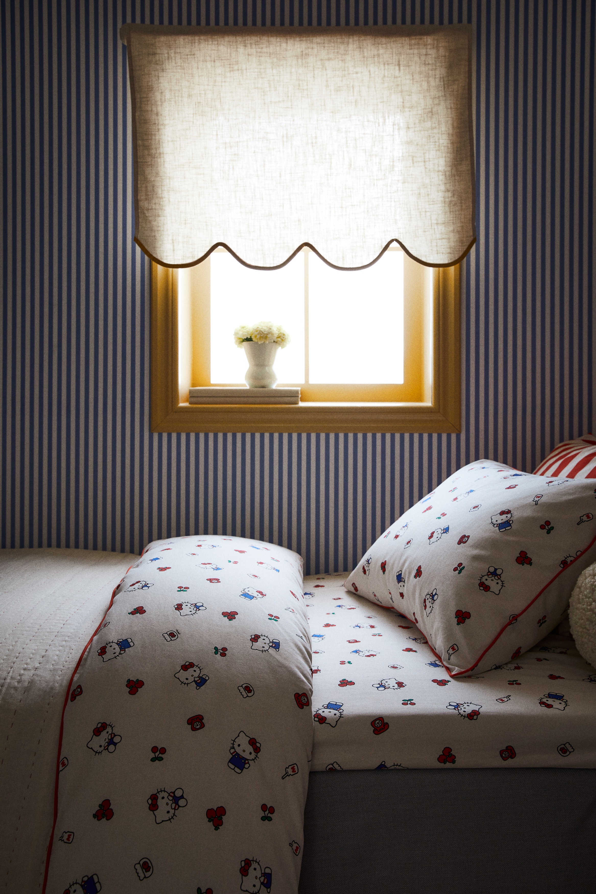 パターンコットンフィットシーツ - クリーム／ハローキティ - Home All