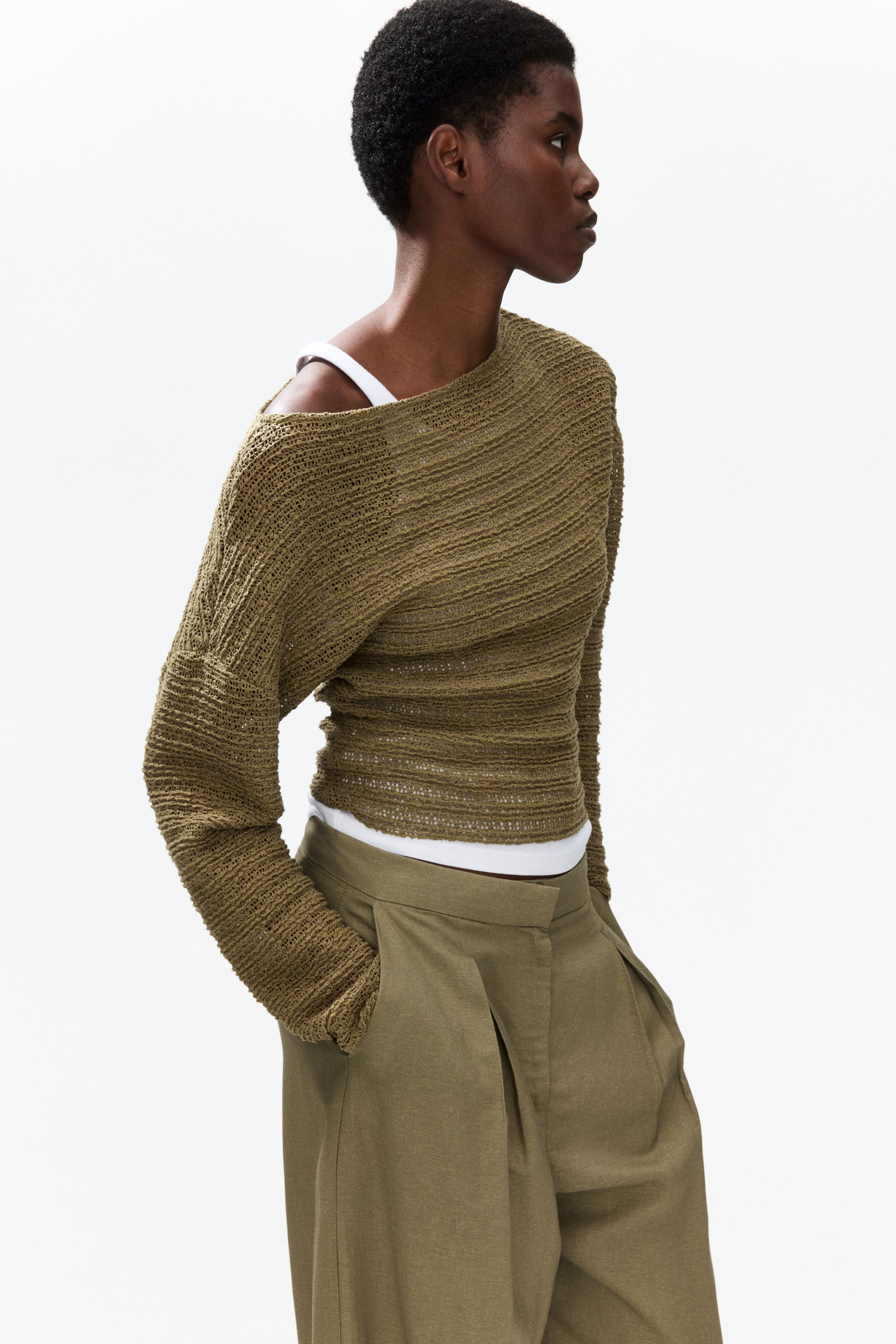Haut en tricot texturé