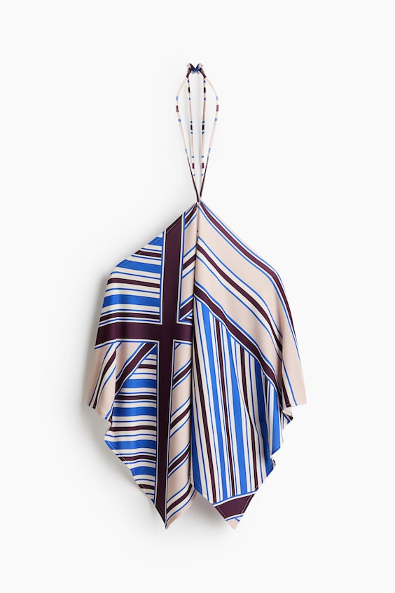 Женские топы H&M Handkerchief Halterneck Top