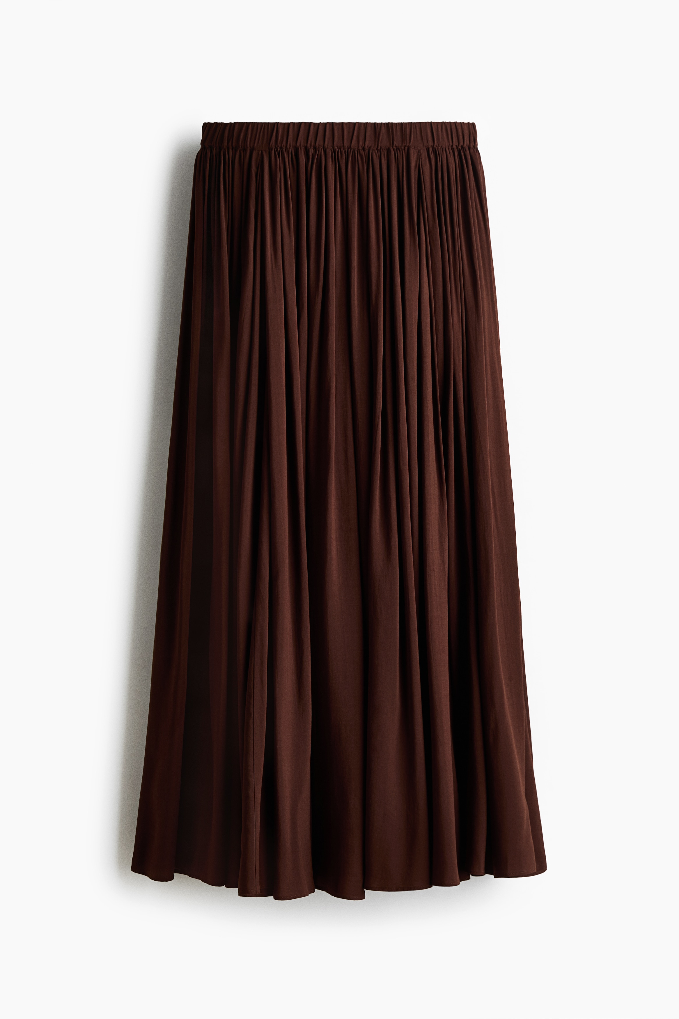 Gathered modal skirt - Brown