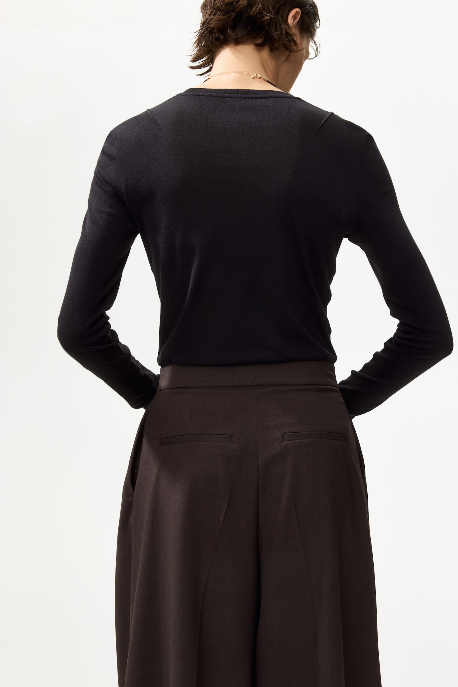 Wide culottes - Dark brown - 5