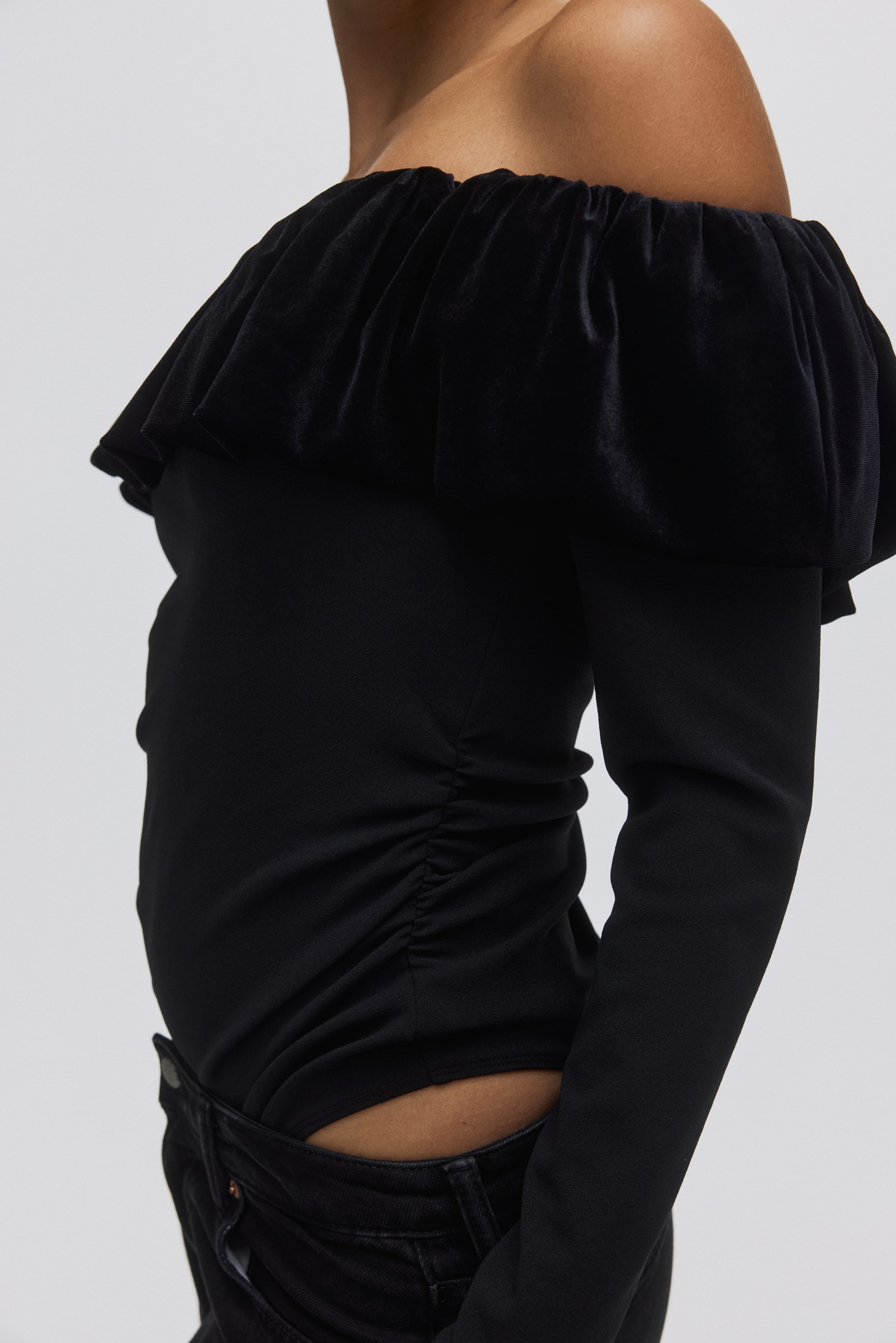 Προβολή μεγαλύτερης εικόνας: Έξωμο κορμάκι - Μαύρο - Ladies | H&M GR 2