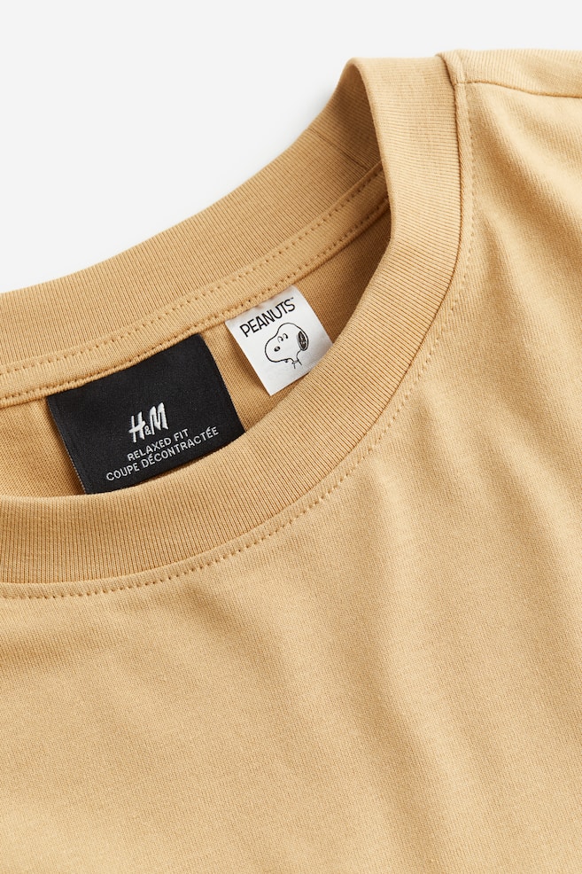 Jerseyshirt mit Print Relaxed Fit - Beige/Snoopy/Weiß/Nirvana - 5